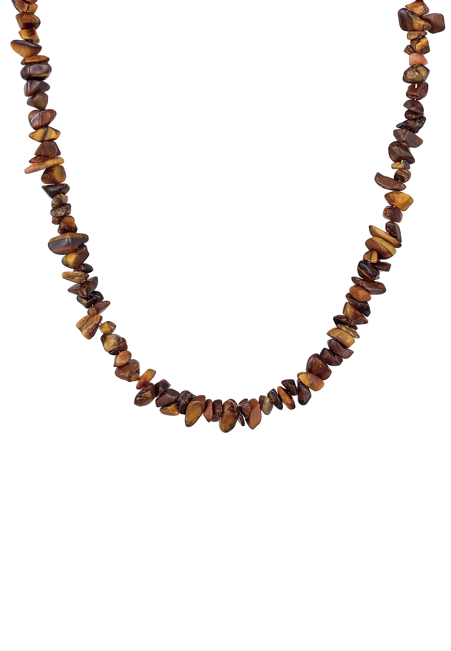 Kuzzoi Silberkette »Halskette Herren Tigerauge Splitter 925 Silber«