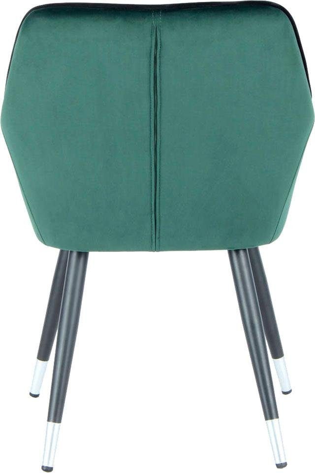 Kayoom Stuhl »Amino 625, stilvoller Design-Stuhl,samtweicher Bezug aus Velvet-Stoff«, 1 St., samtweicher Bezug, elegant, glamourös, elegante Optik