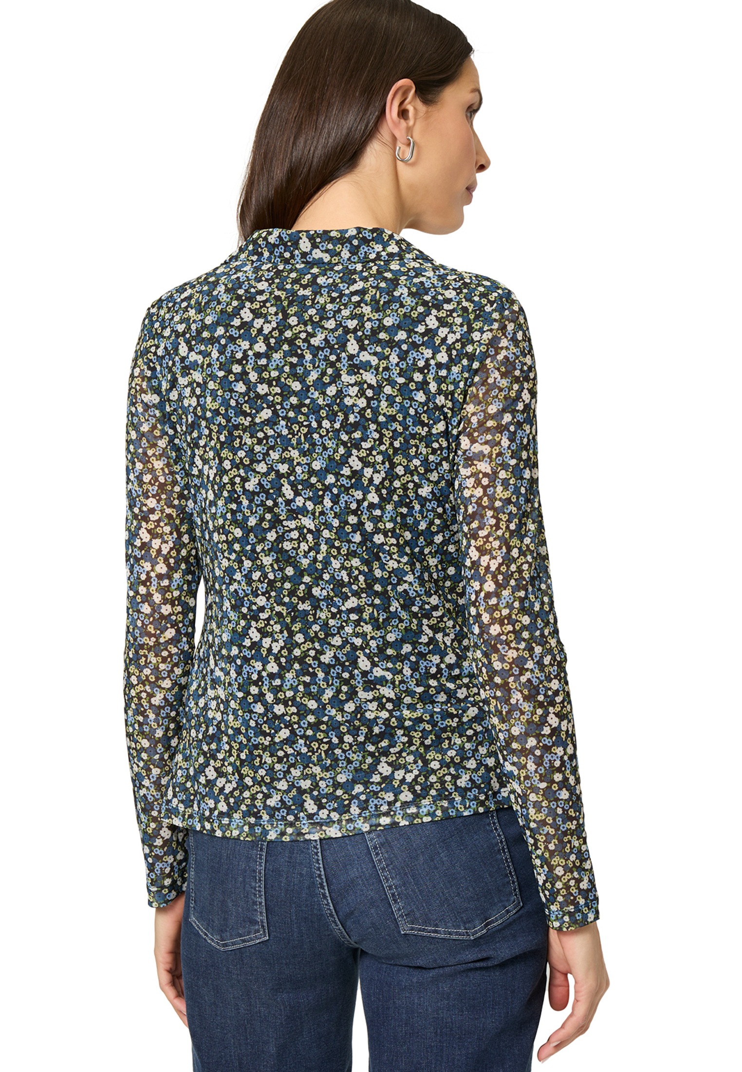 Zero Langarmshirt »Langarmshirt mit Knopfleiste«
