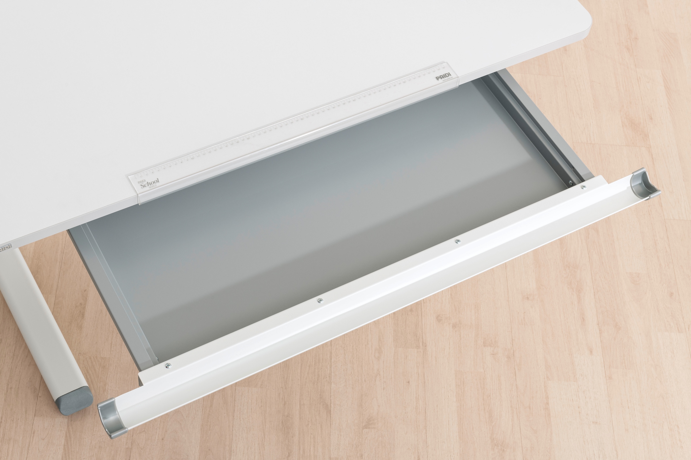 PAIDI Schubkasten »Unterbau aus Metall« B/H/T ca. 78x4x38cm, Silberfarbig,  Selbsteinzug, Schreibtischschublade