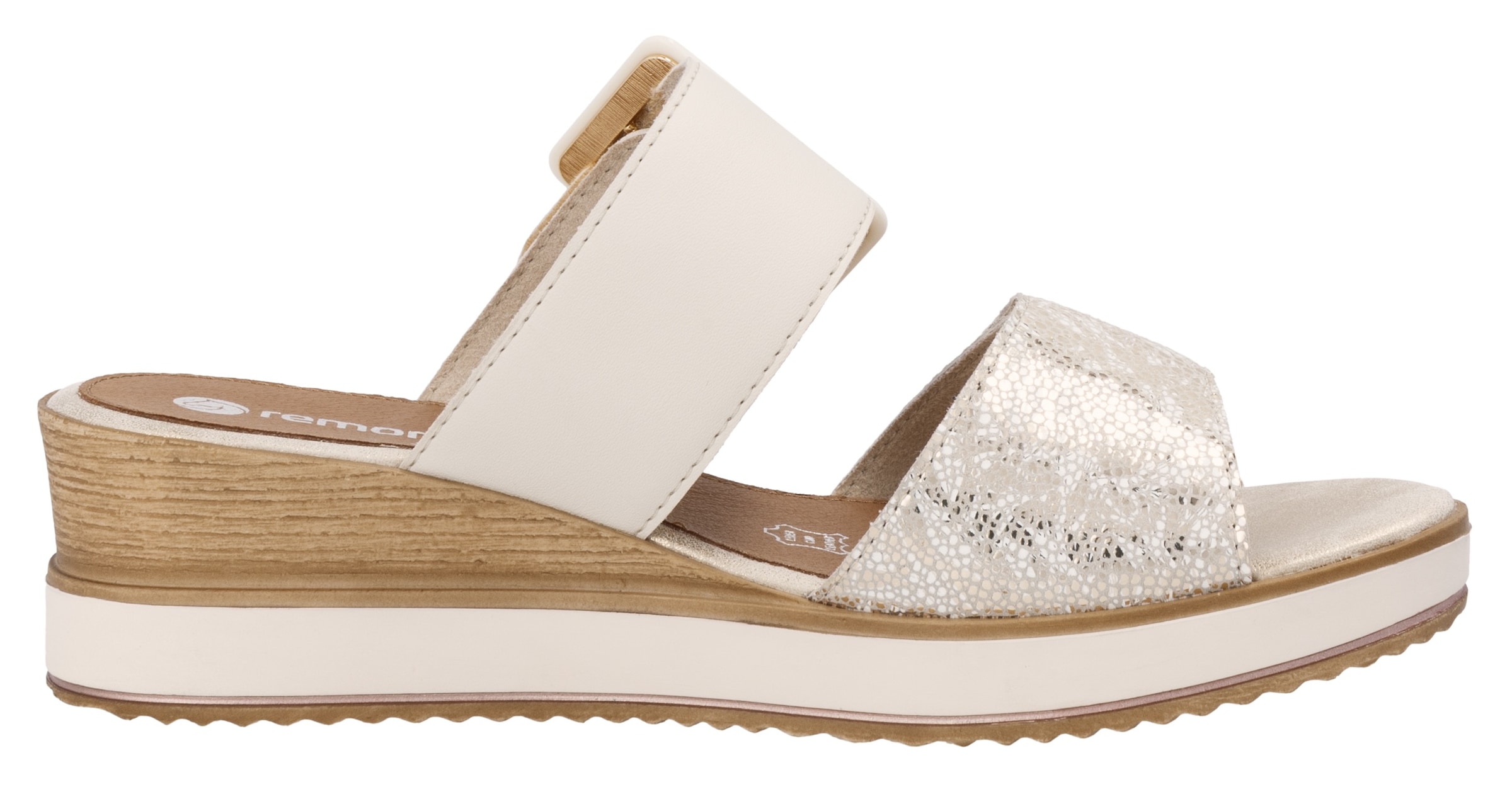 Remonte Pantoffel, Keilabsatz, Sommerschuh, Bequemschuh mit Softfußbett