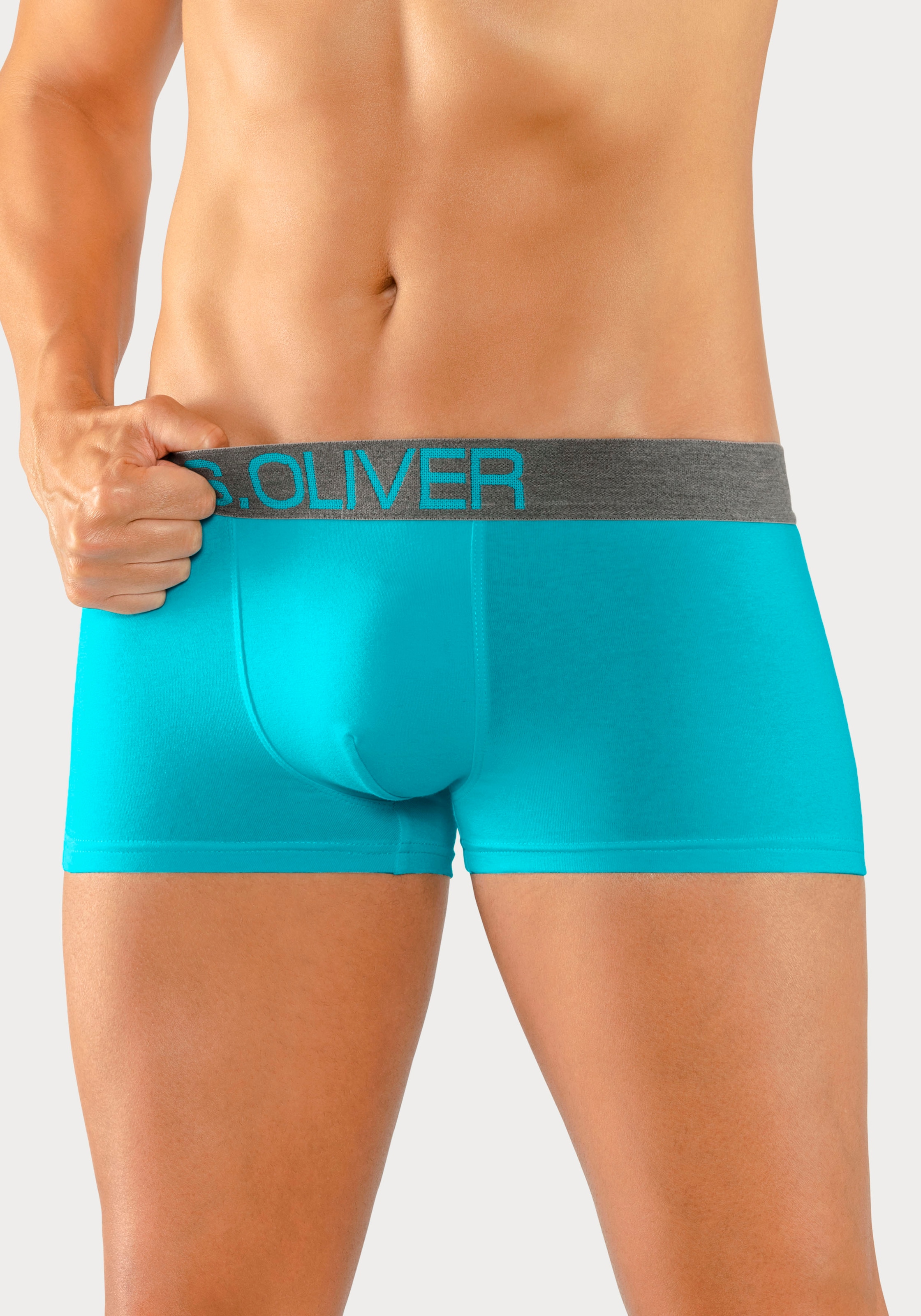 s.Oliver Hipster, (Packung, 4 St.), knapp sitzende Boxershorts für Herren aus Baumwoll-Mix