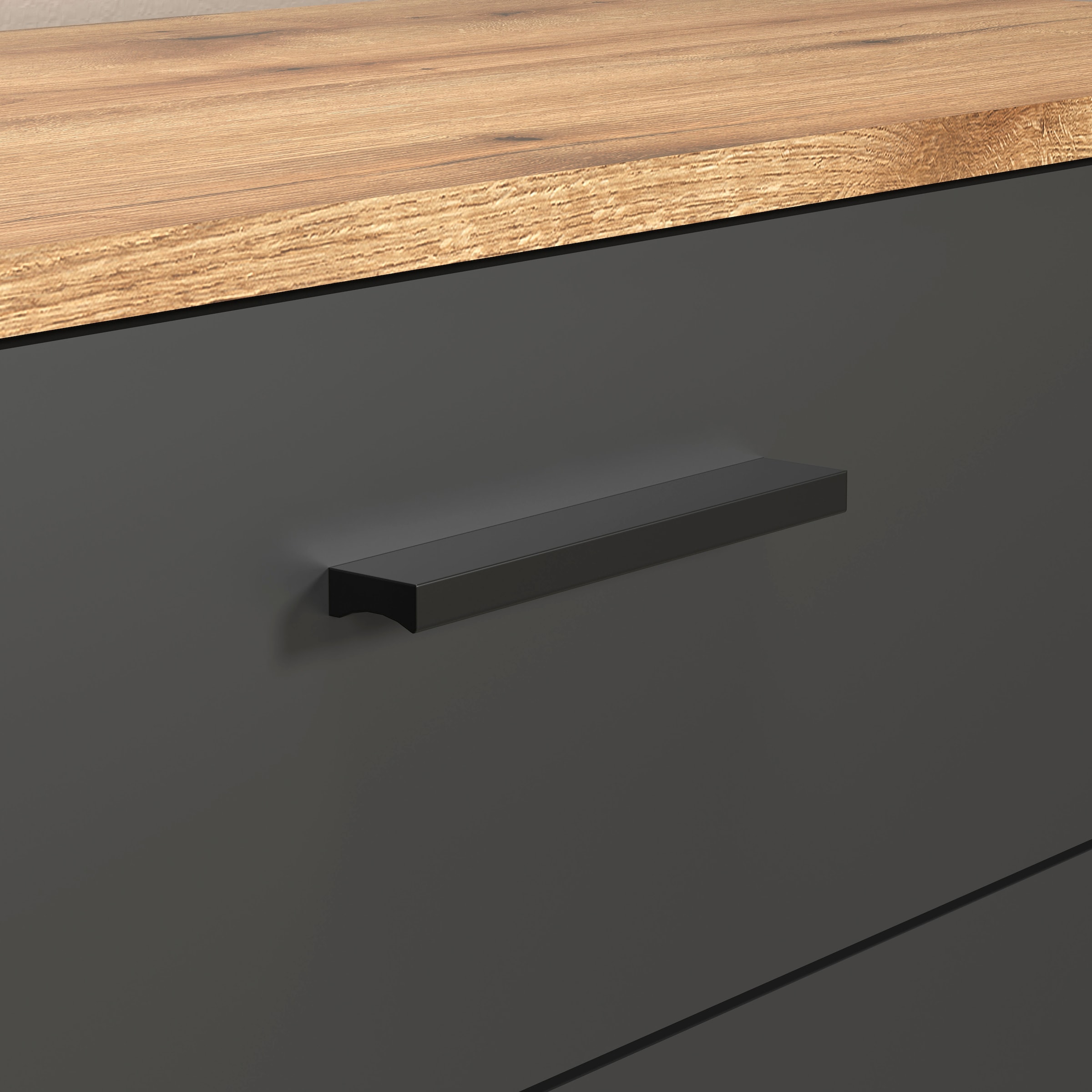 Home affaire Kommode »Estepona« 1 Stk. tlg. Schubladenschrank in Rillenoptik mit Vollauszug-Funktion