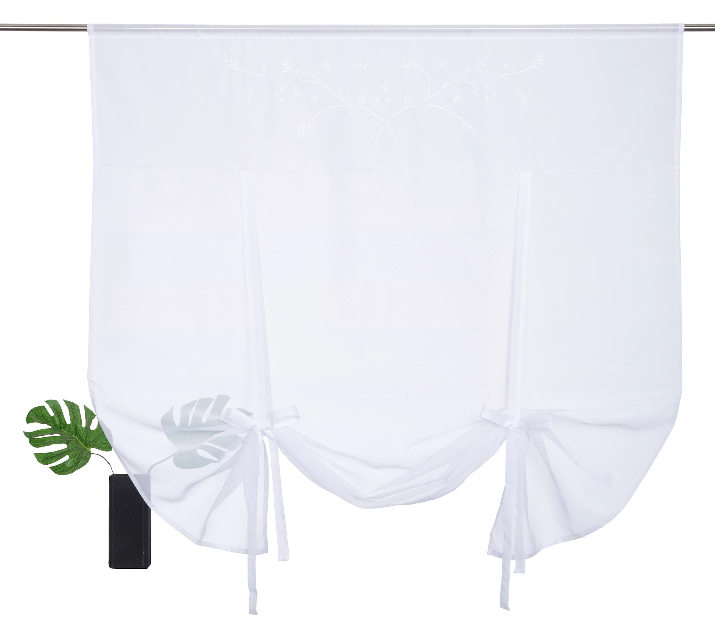 Home affaire Gardine »Lulu«, (1 St.), transparent, Voile mit Stickerei