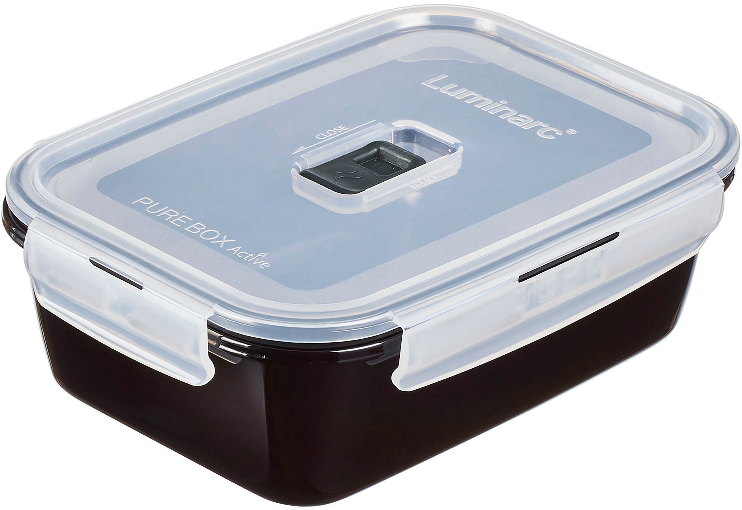 Luminarc Frischhaltedose »Black Box«, (Set, 4 tlg.), Luft- und wasserdicht/ Clip & Close Verschluss, 82 cl, 76 cl, 2x122 cl