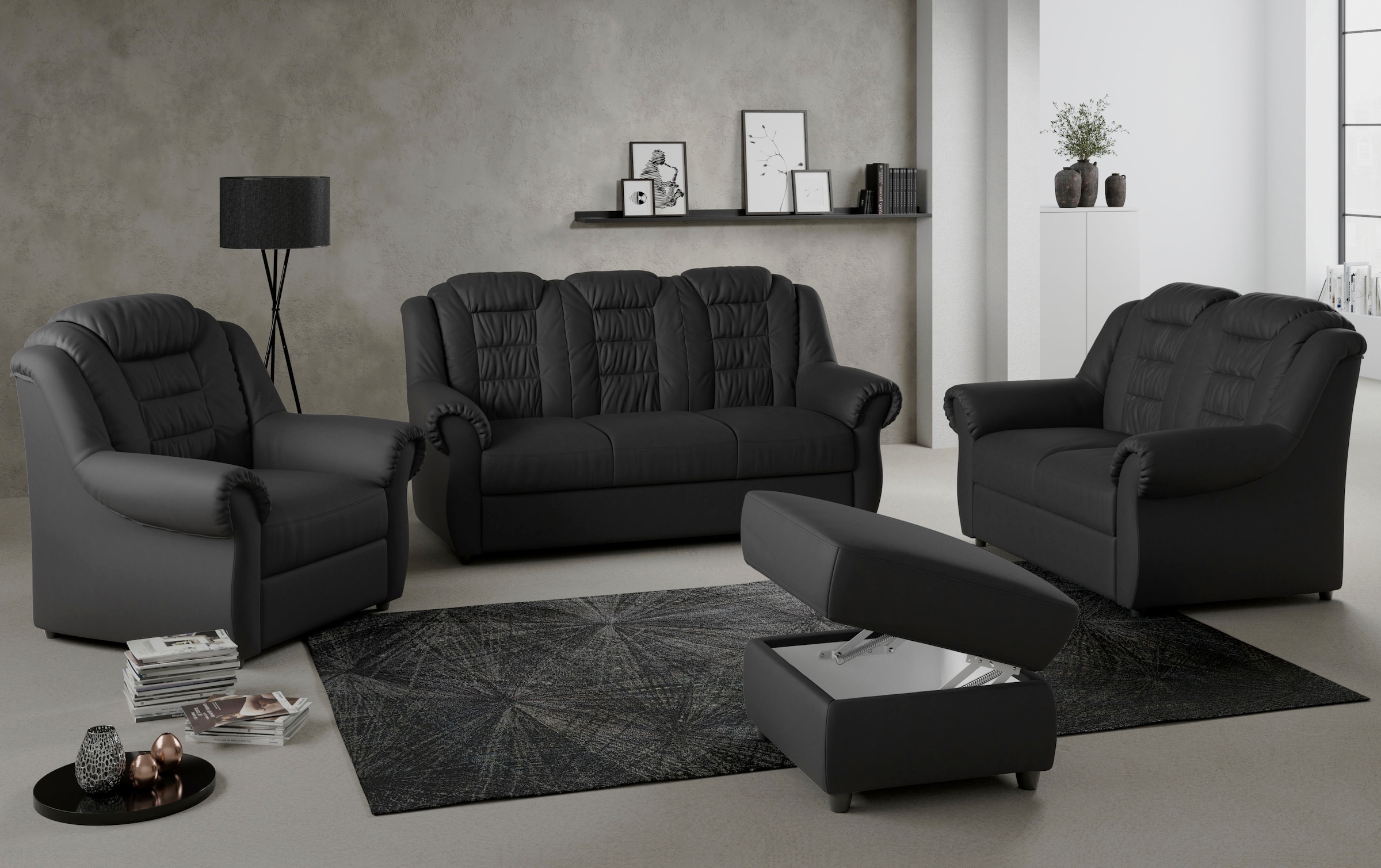 Home affaire 2-Sitzer »Boston« Sofa mit hoher Rückenlehne