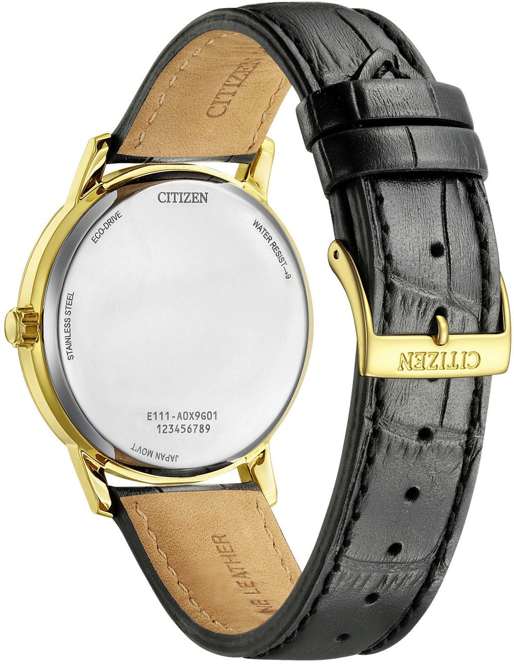 Citizen Solaruhr Armbanduhr, Herrenuhr, Lederarmband, analog, Datum, Eco-Drive