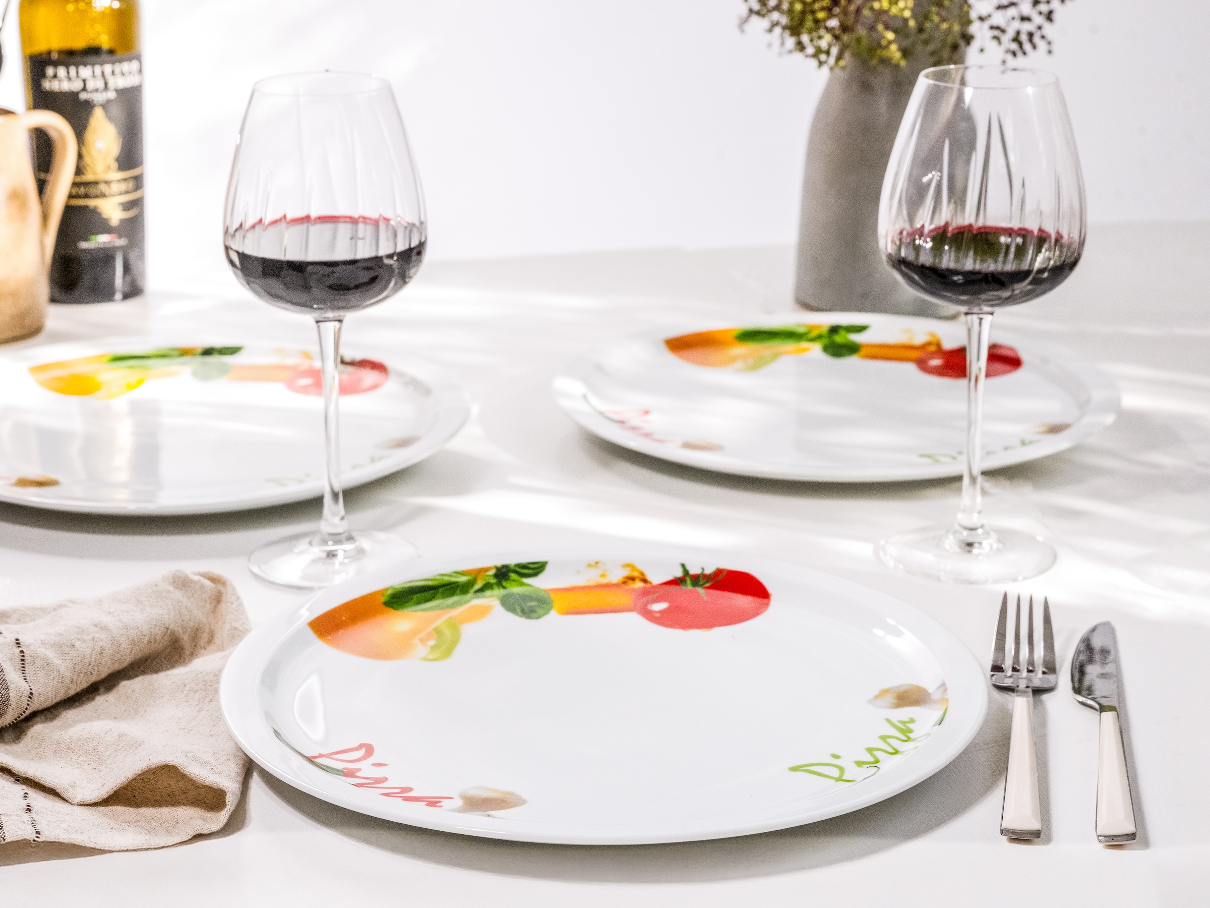 CreaTable Pizzateller »Milano Pizza, Teller Set, 4-tlg.« Italienische Eleganz, Vielseitig einsetzbar