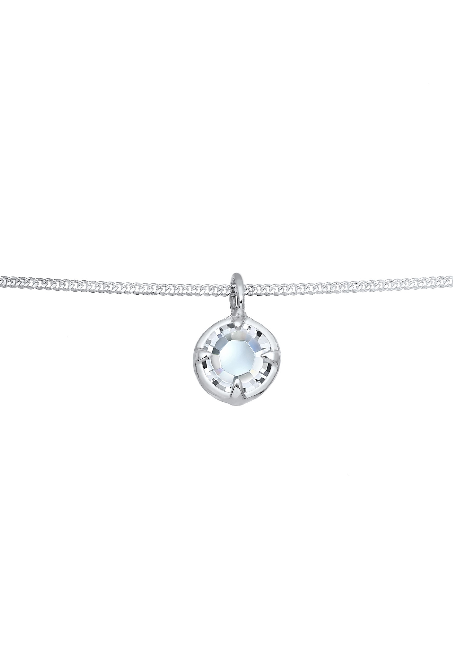 Elli Premium Choker »Halskette Choker mit Glas Kristalle Weiß 925 Sterling Silber«