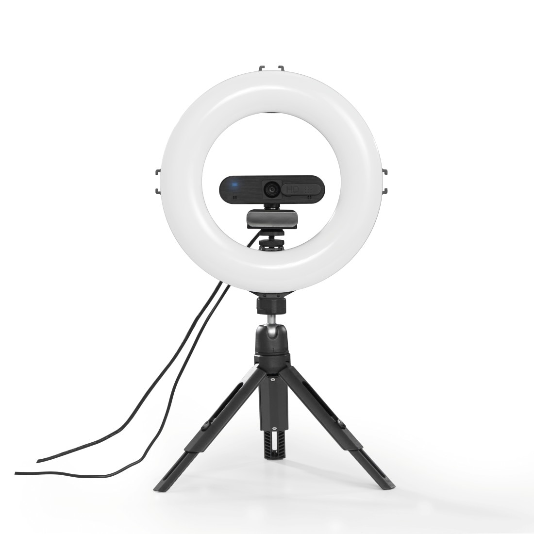 Hama Ringlicht »LED Ringleuchte Handy, ➥ Garantie Webcam, 3 Jahre Stativ XXL | mit UNIVERSAL Mikrofon, Videokonferenz« für