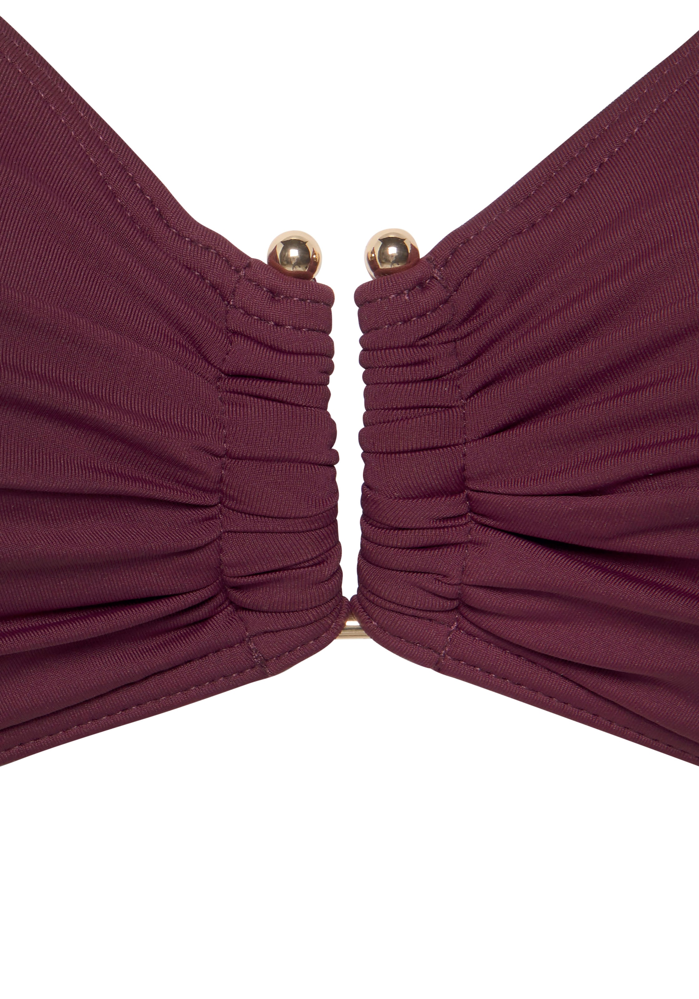 LASCANA Bügel-Bikini-Top »Italy« mit goldfarbigen Accessoire