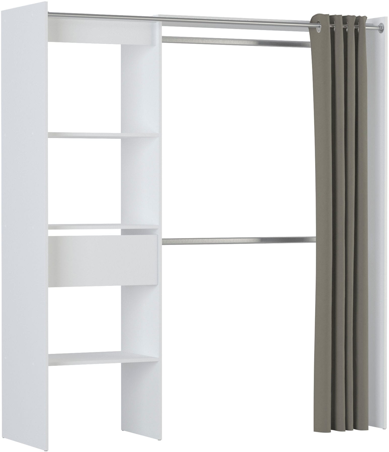 Demeyere GROUP Vorhang-Schrank »Chicago«, variabel in der Breite ca. 114 - 167cm, viel Stauraum und Ablagefläche