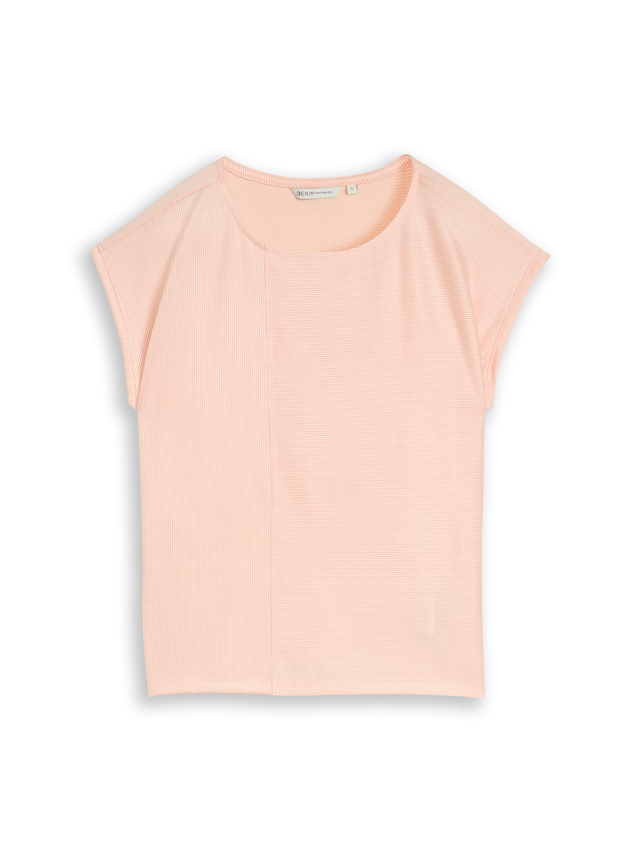 TOM TAILOR Denim Rundhalsshirt Ärmellos im Streifen-Look
