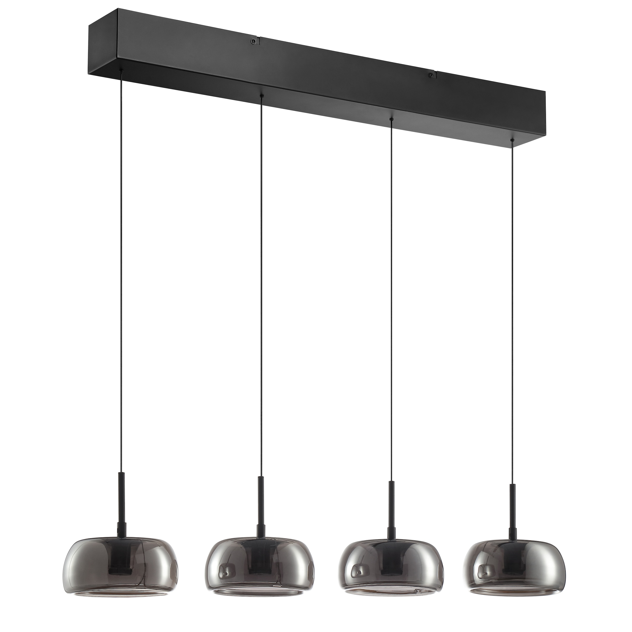 lumiCouture LED Pendelleuchte »Phantom« LED-Modul 1 Stk. Warmweiß H. 150 cm, 2700 K, schwebende Optik, Rauchglas, schwarz