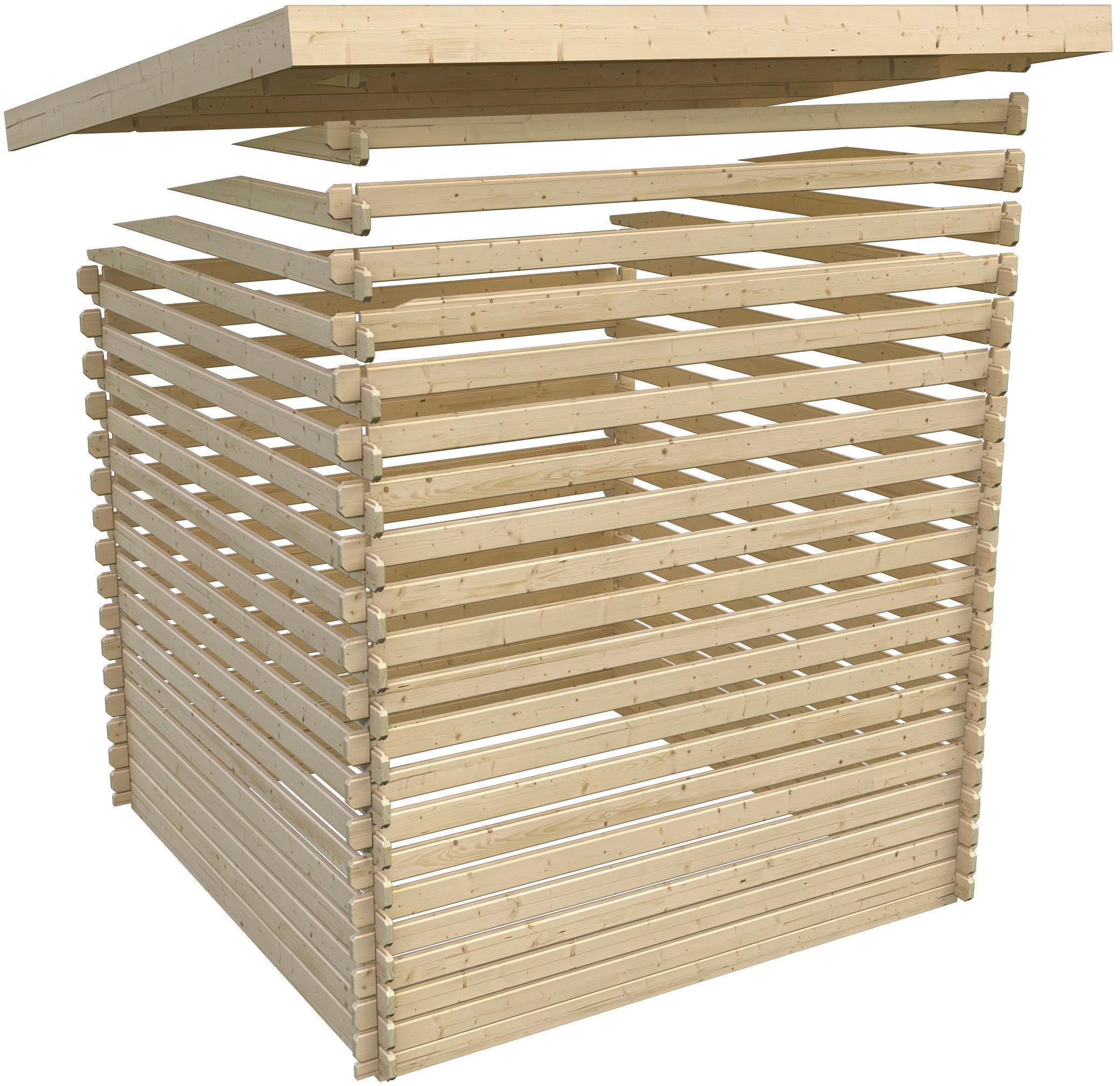 Karibu Gartenhaus »Trittau 3«, 40 mm Wandstärke, mit Fenster