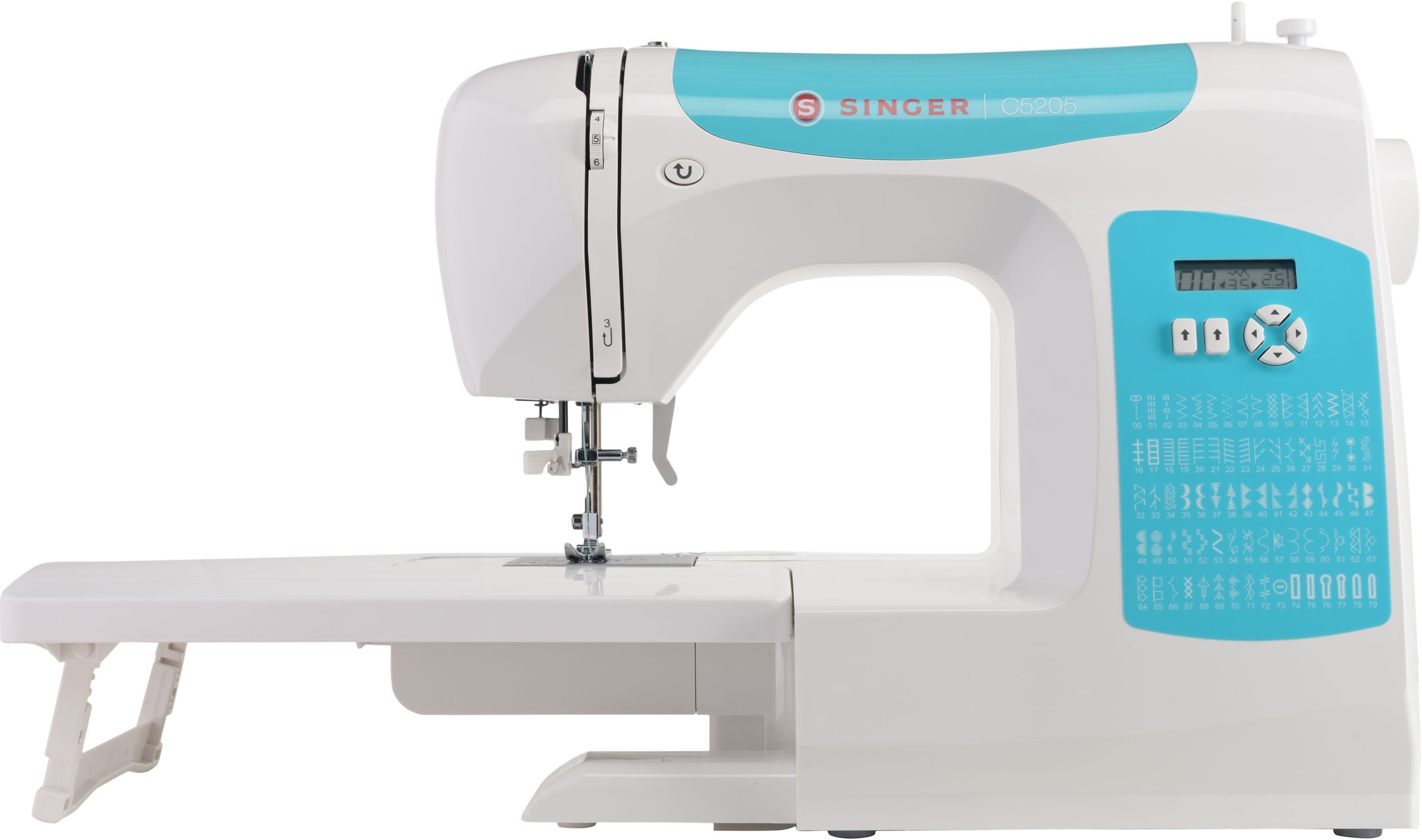 Singer Computer-Nähmaschine "C5205 Türkis" 60 Programme