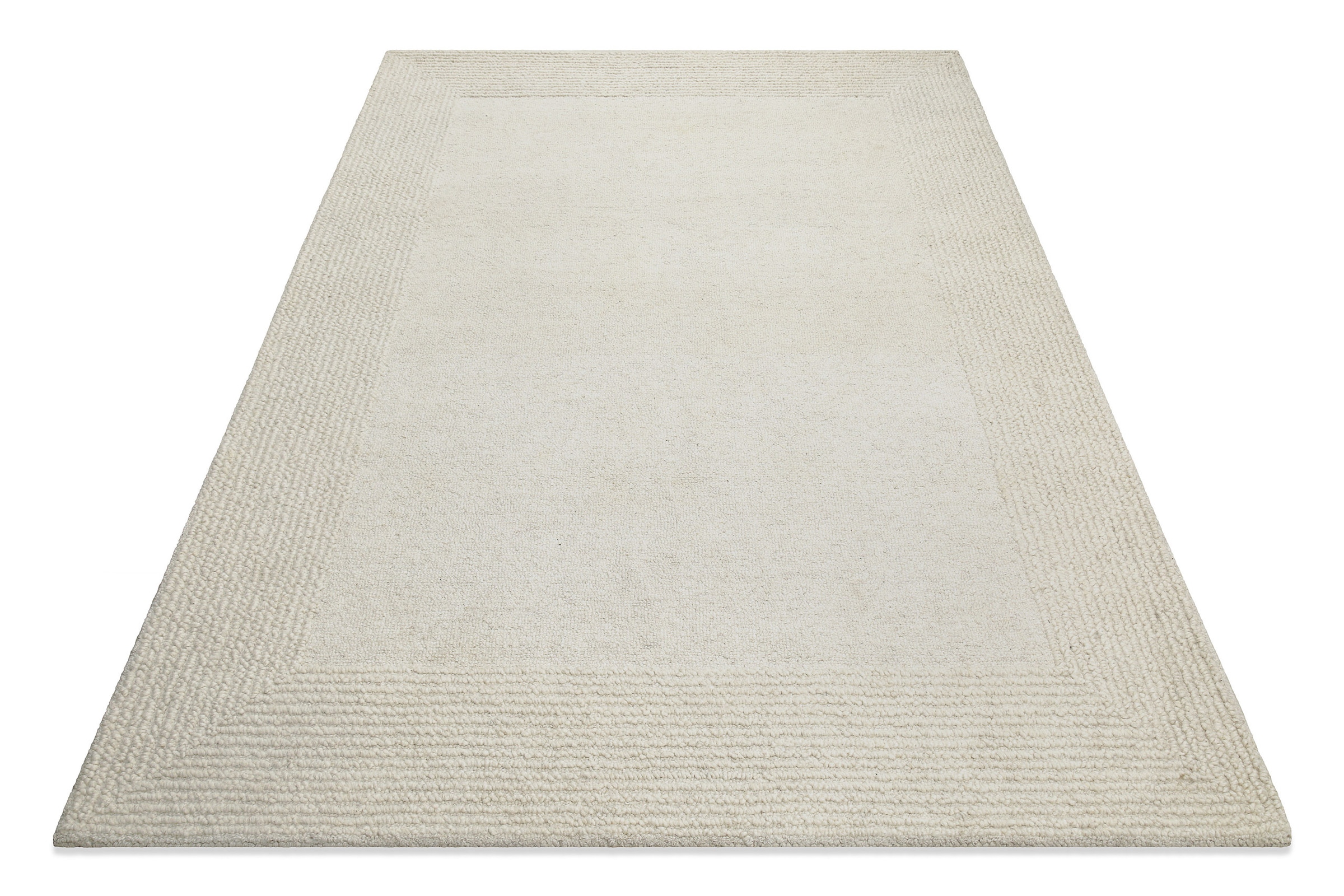 Wecon home Wollteppich »Hamptons TWENTYONE«, rechteckig, 15 mm Höhe, Läufer, Schurwolle, Kurzflor, Wohnzimmer, Schlafzimmer, Bordüre