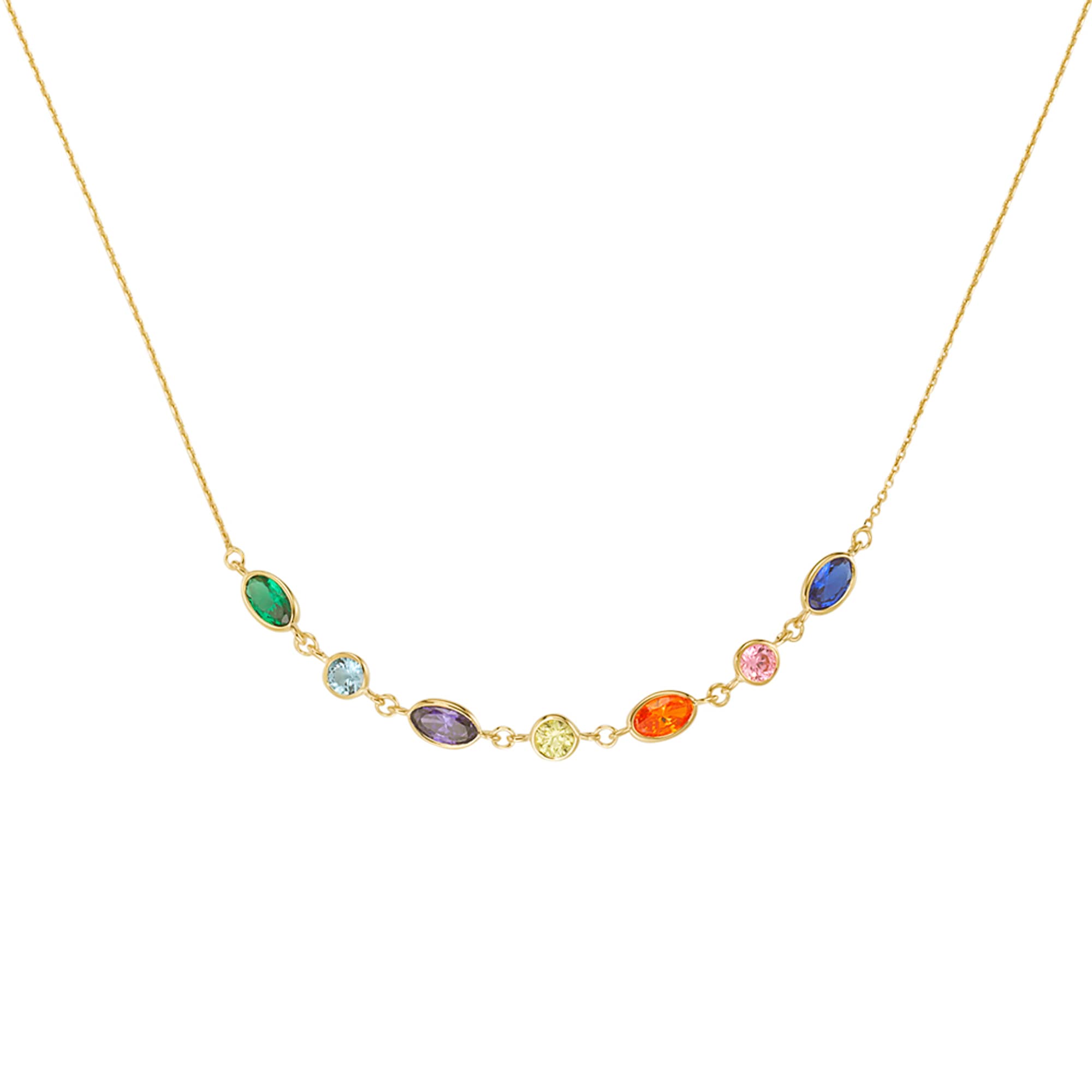 Luigi Merano Collier »Collier mit farbigen Zirkonia, Gold 585«