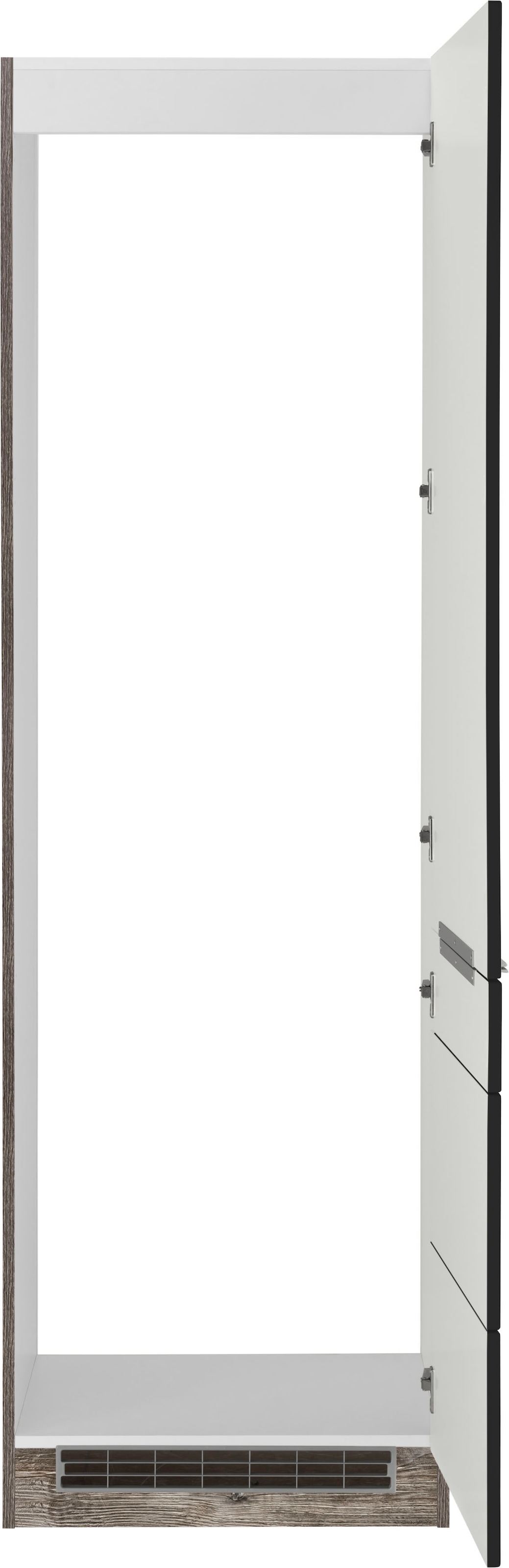 KOCHSTATION Kühlumbauschrank »KS-Brindisi«, 60 cm breit, 200 cm hoch, hochwertige MDF Fronten