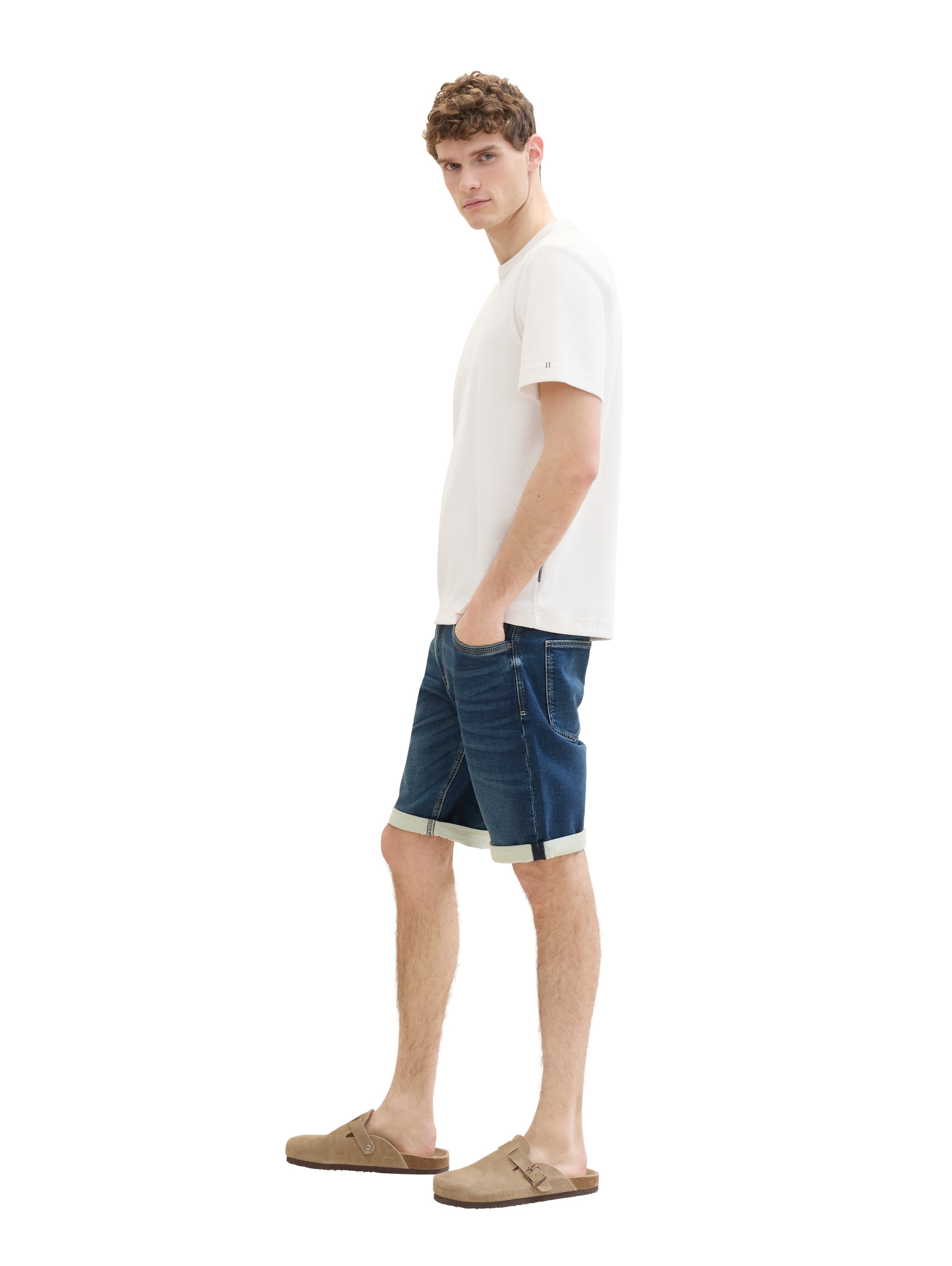 TOM TAILOR Jeansbermudas »JOSH«, mit Markenlabel