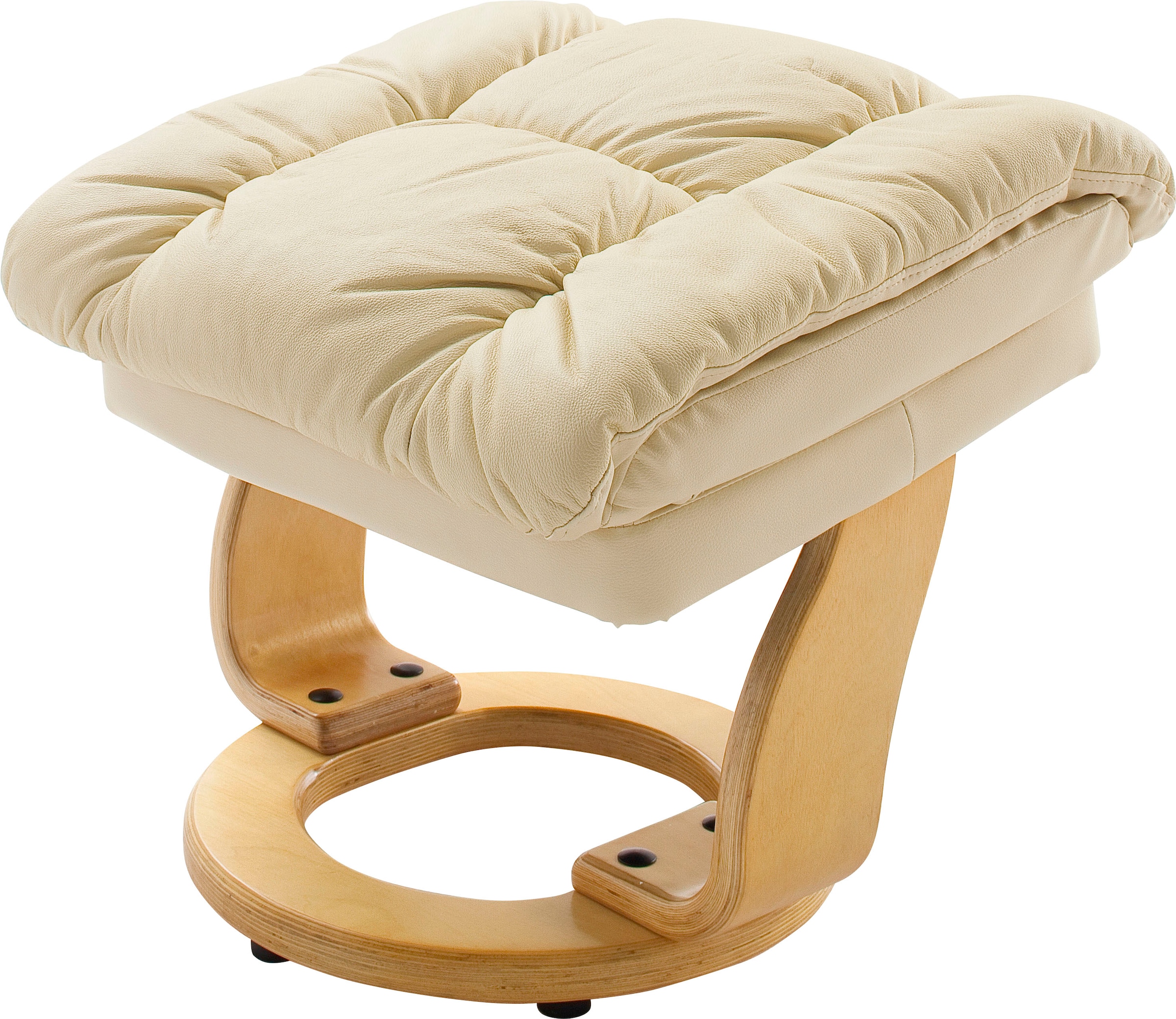 MCA furniture Relaxsessel »Calgary«, Fernsehsessel 360°drehbar inkl. Hocker mit Lederbezug