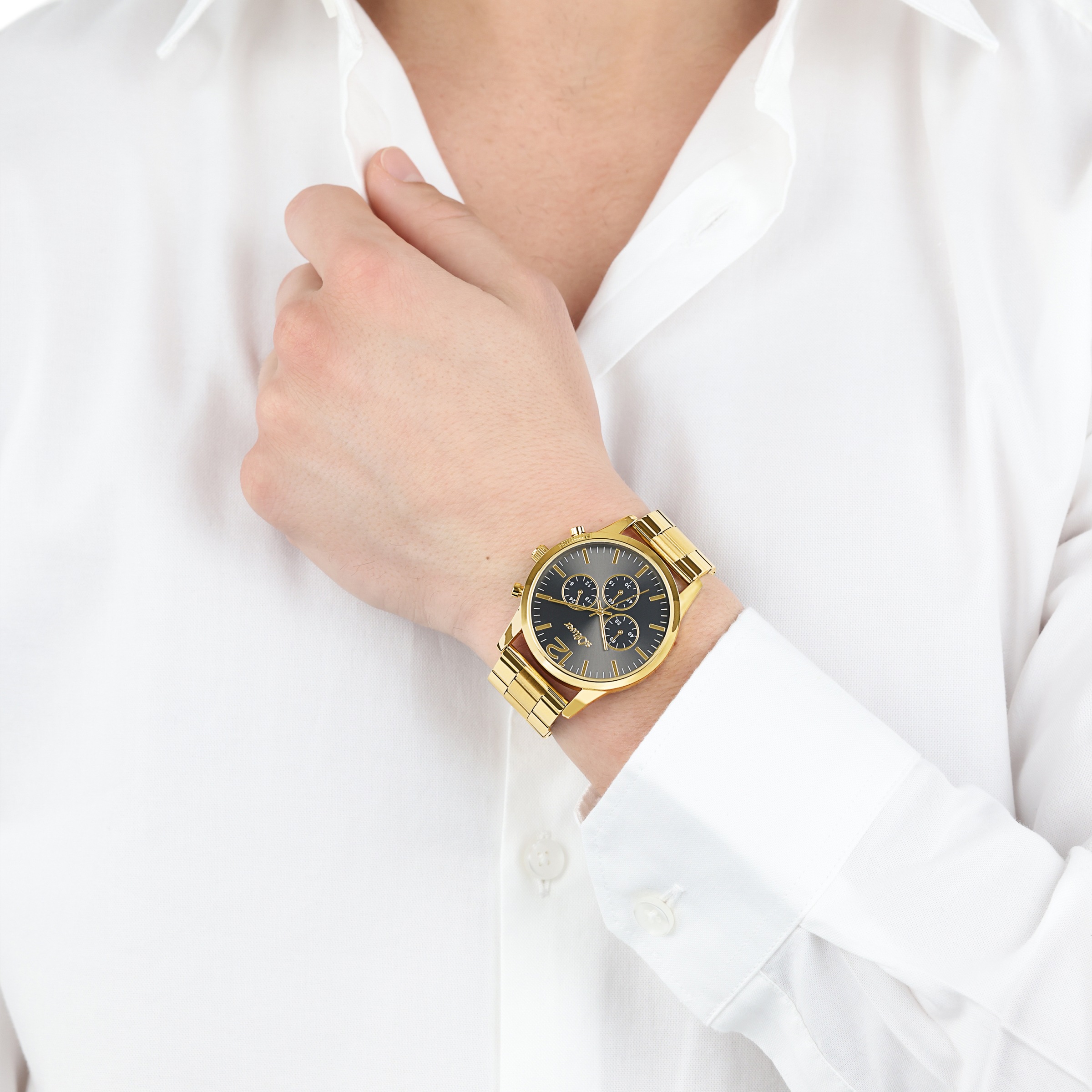 s.Oliver Chronograph, Armbanduhr, Quarzuhr, Herrenuhr, Stoppfunktion, 12/24-Stunden-Anzeige
