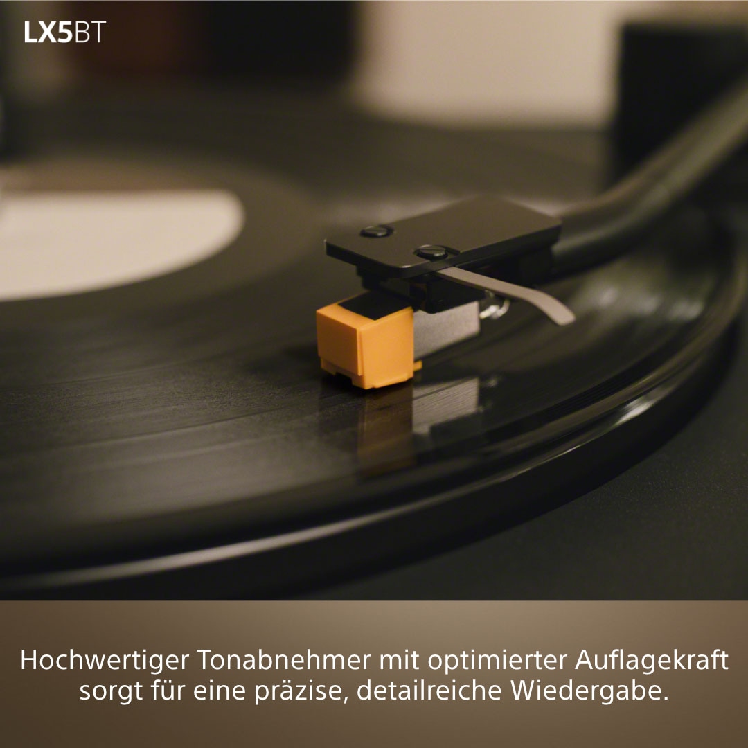 Sony Plattenspieler »PS-LX5BT + SRS-XB100« Vollautomatik, Riemenantrieb, Tonabnehmer, Hi Res Wi, Phono Vorv.