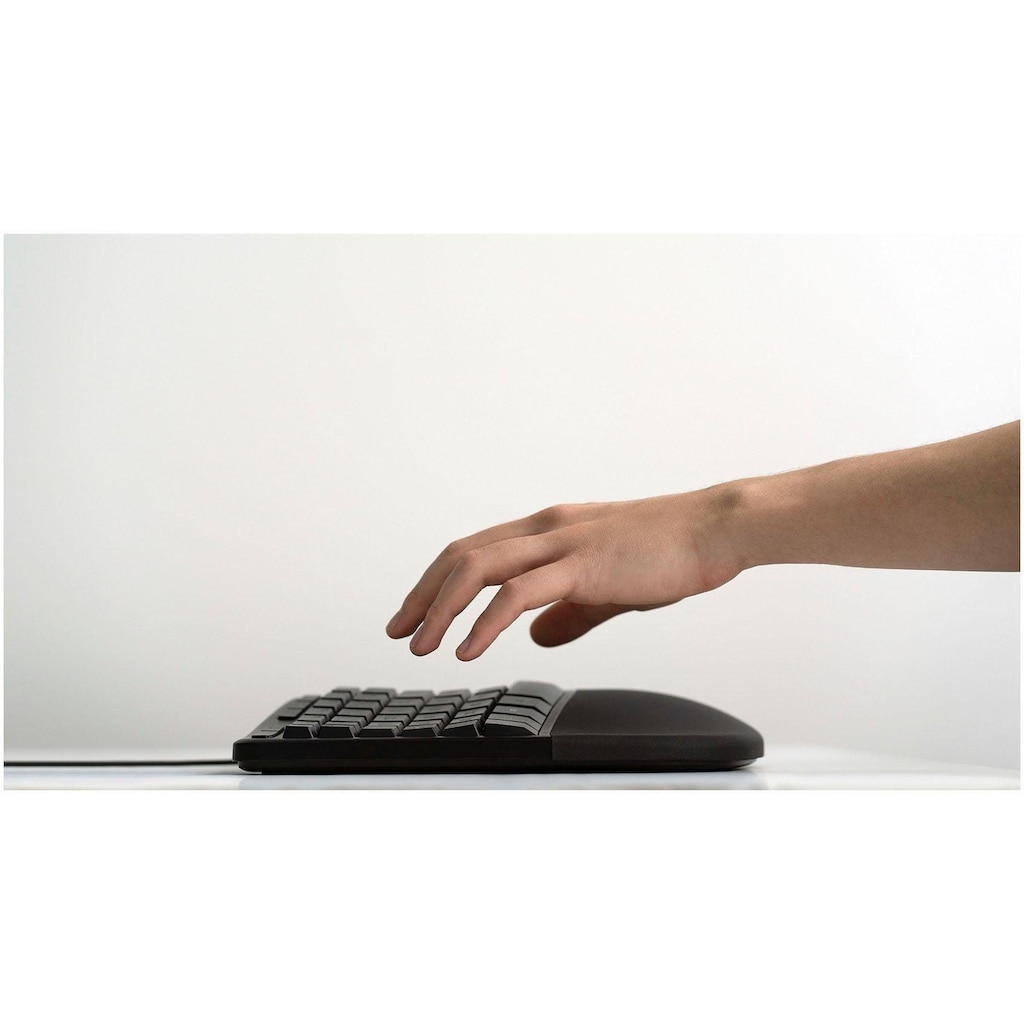 Microsoft ergonomische Tastatur »LXM-00006«, (ergonomische Form-USB-Anschluss)