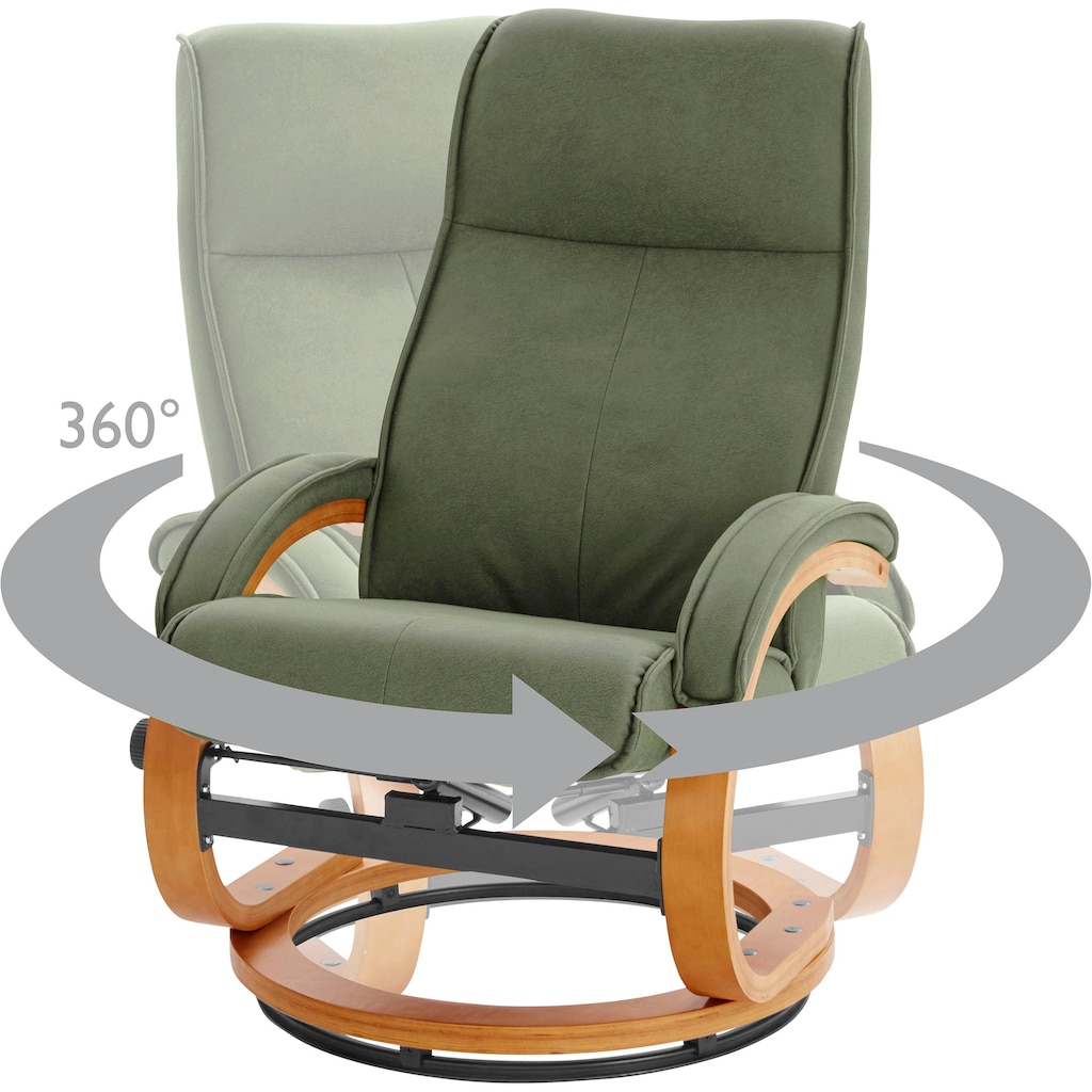 my home Relaxsessel »Lille«, aus weichem Luxus-Microfaser Bezug und einem schönen Holzgestell, Sitzhöhe 46 cm