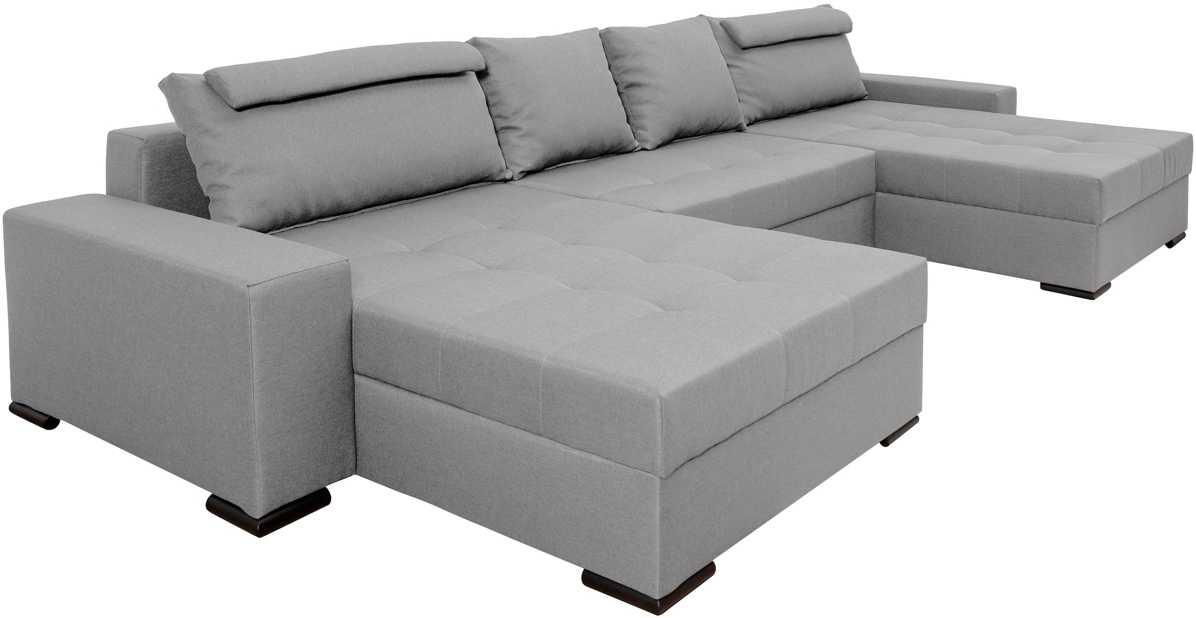 COLLECTION AB Wohnlandschaft »Josy XXXL-Relax U-Form, B: 352 cm« mit Bettfunktion, Bettkasten & 2 Nackenkissen, Federkern