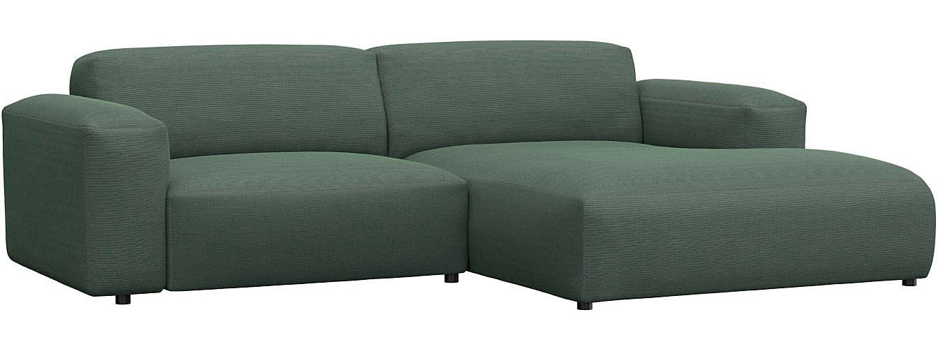 FLEXLUX Ecksofa »Lucera Chaislongue rechts oder links, L-Form, bequem«, modern & anschmiegsam, Kaltschaum, Stahl-Wellenunterfederung