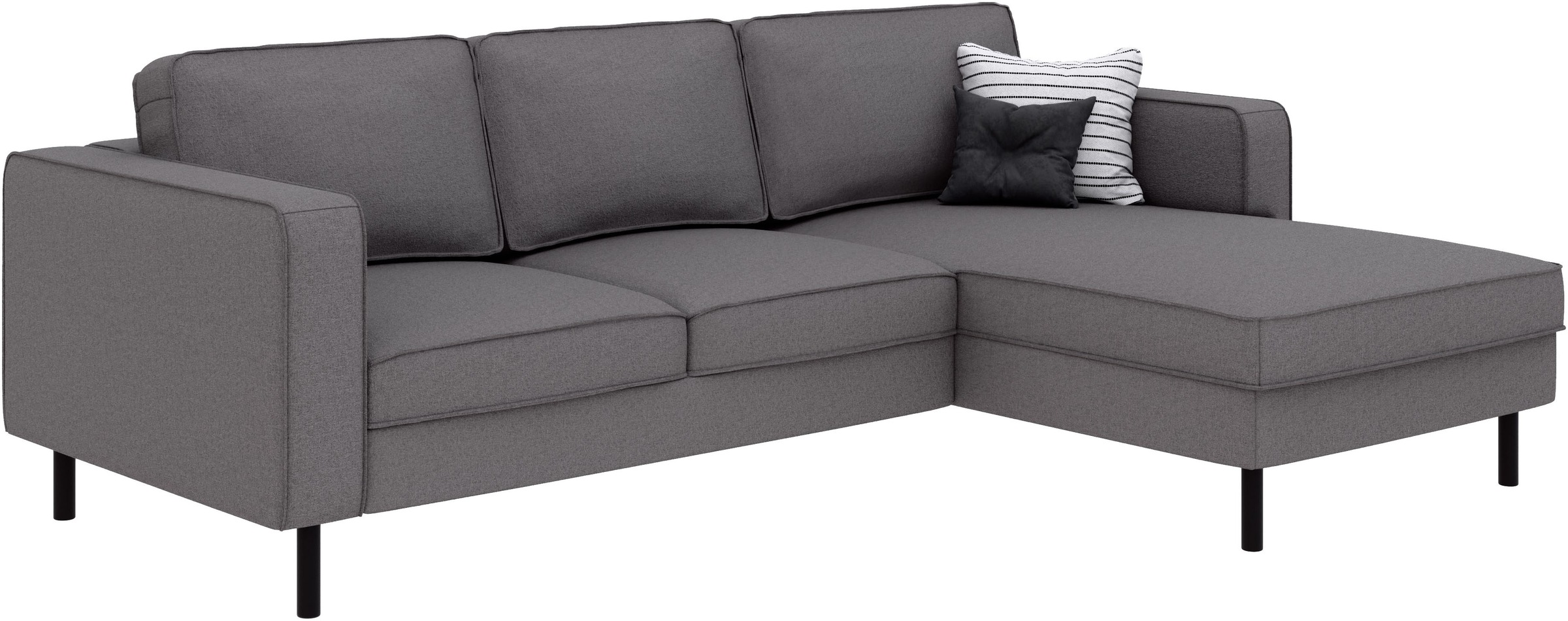 TRENDMANUFAKTUR Ecksofa »Watkins, Couch wahlweise mit Schlaffunktion & Bettkasten, auch in Cord«, Recamiere beidseitig montierbar, Breite 232 cm