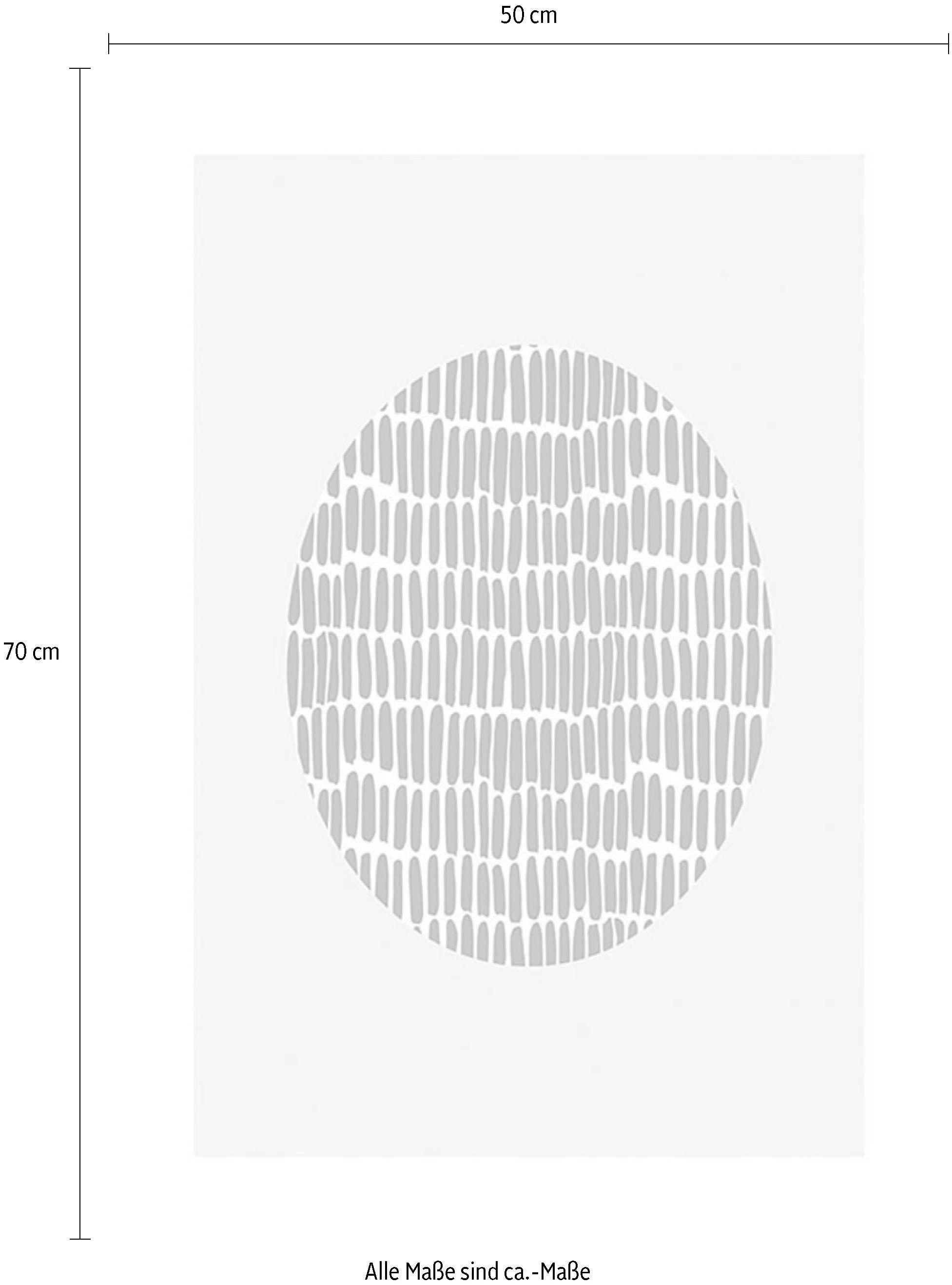 Komar Bild »Shelly Patterns Blue« Formen | Kunst 1 Stk. tlg. Wandbild zur Dekoration - ohne Rahmen
