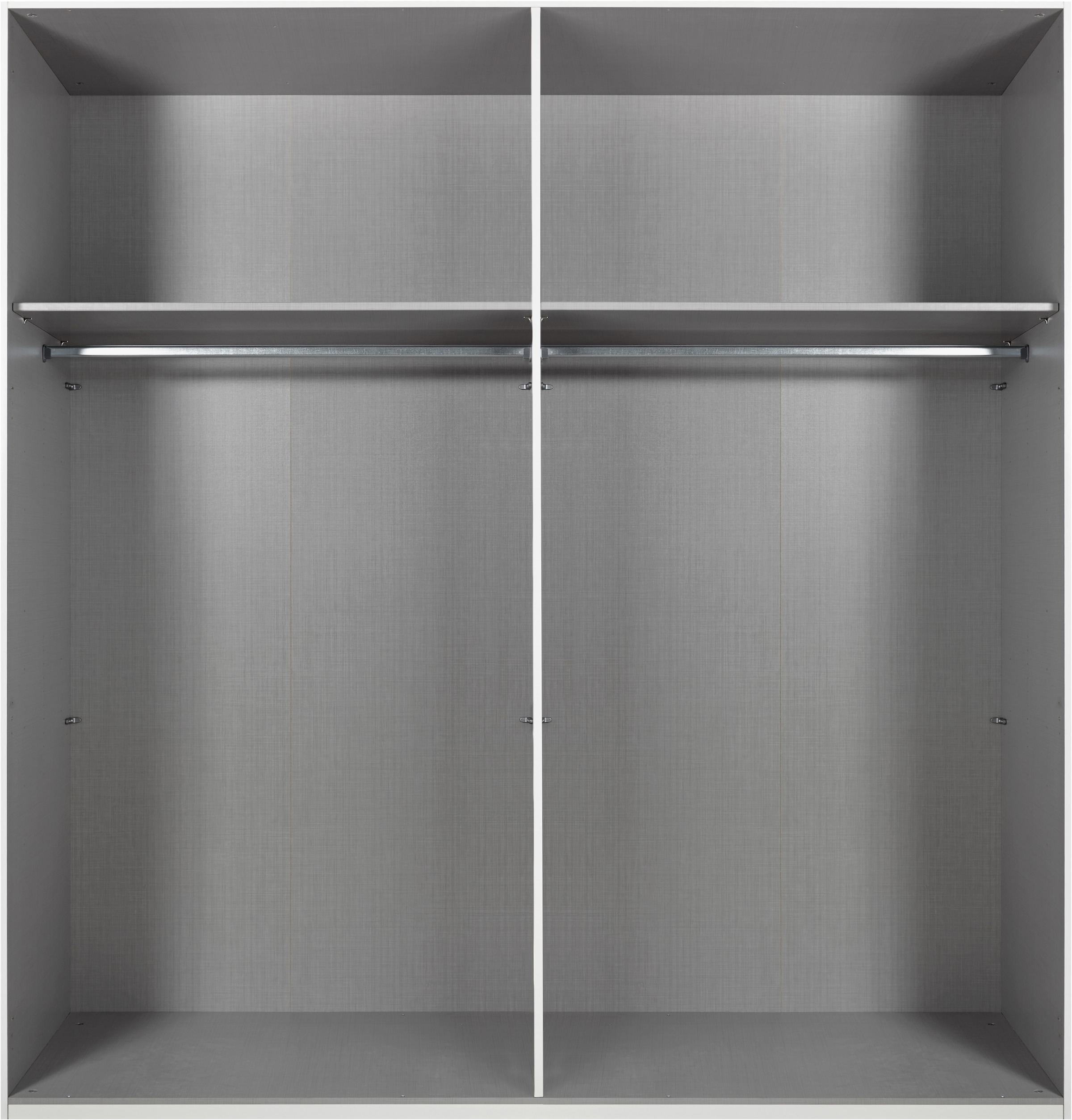 Wimex Schwebetürenschrank »Easy Plus, Kleiderschrank Made in Germany« mit Glaseinsatz/ Rauchglas, viele Breiten zur Auswahl, schwarze Griffe