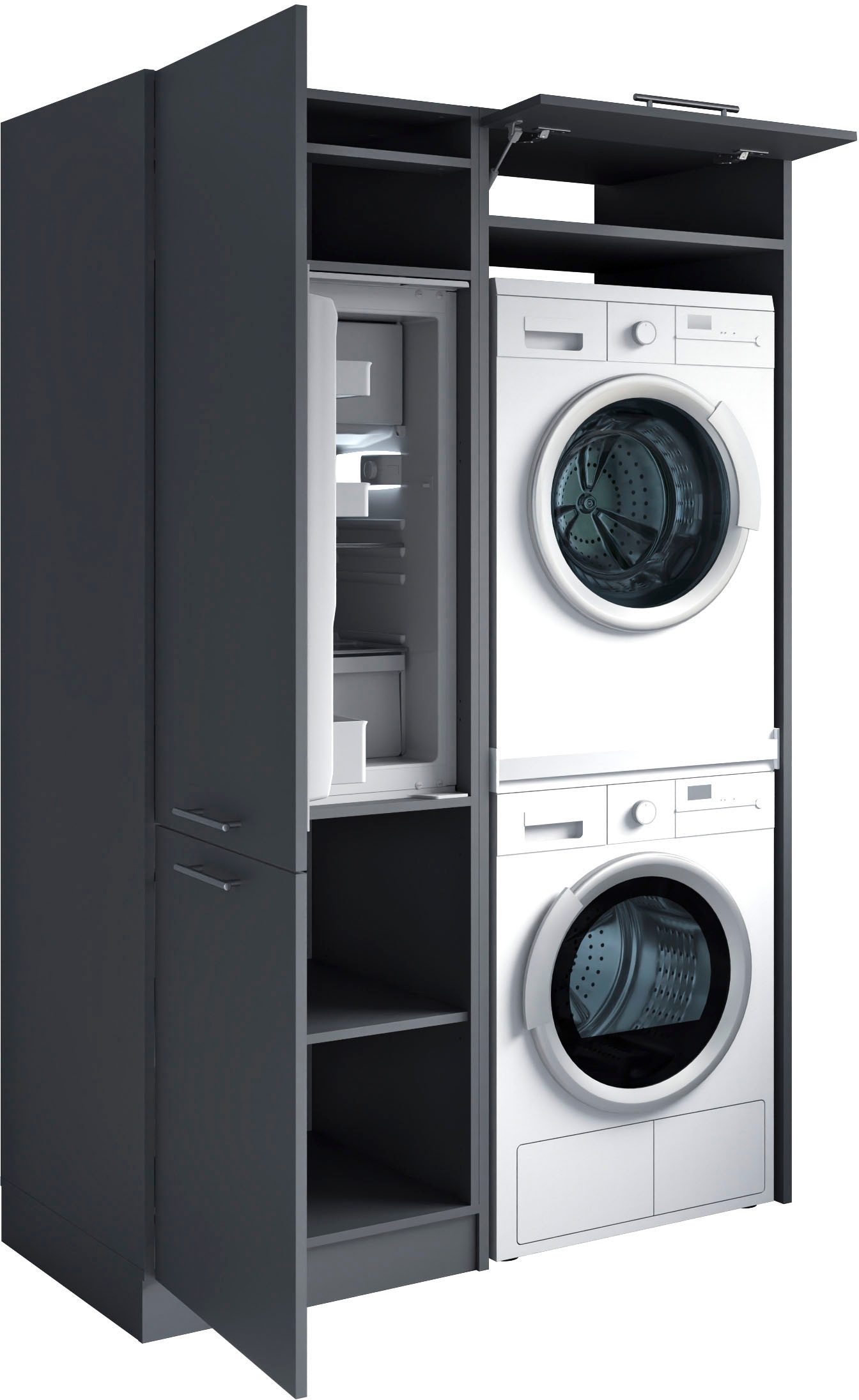 Laundreezy Mehrzweckschrank-Set »Laundreezy, 2-tlg. Mehrzweckschrank-Set B/H/T 128/238/68 cm« 2 Stk. tlg.