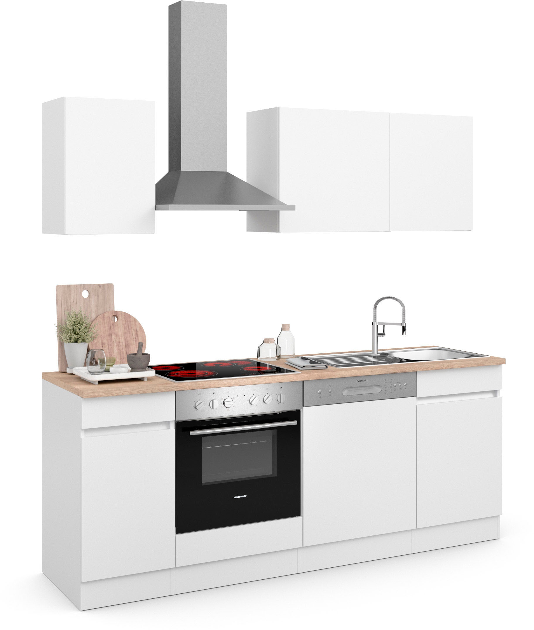 OPTIFIT Küche »Safeli«, Breite 210 cm, wahlweise mit oder ohne Hanseatic-E- Geräte auf Rechnung bestellen