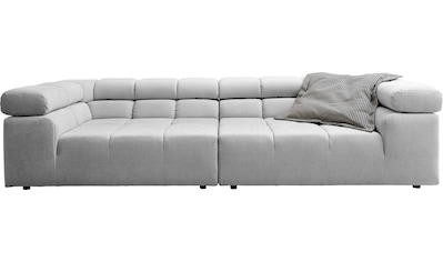 Big-Sofa »Ancona B/T/H: 290/110/70 cm«, auffällige Steppung, inkl. 2 Zierkissen und...