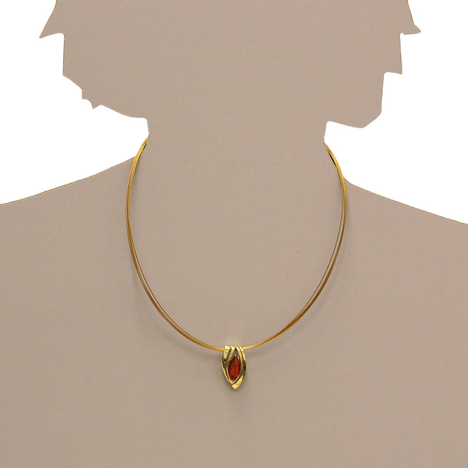 OSTSEE-SCHMUCK Kette mit Anhänger »- Gleiter-Rana - Gold 333/000 - Bernstein«