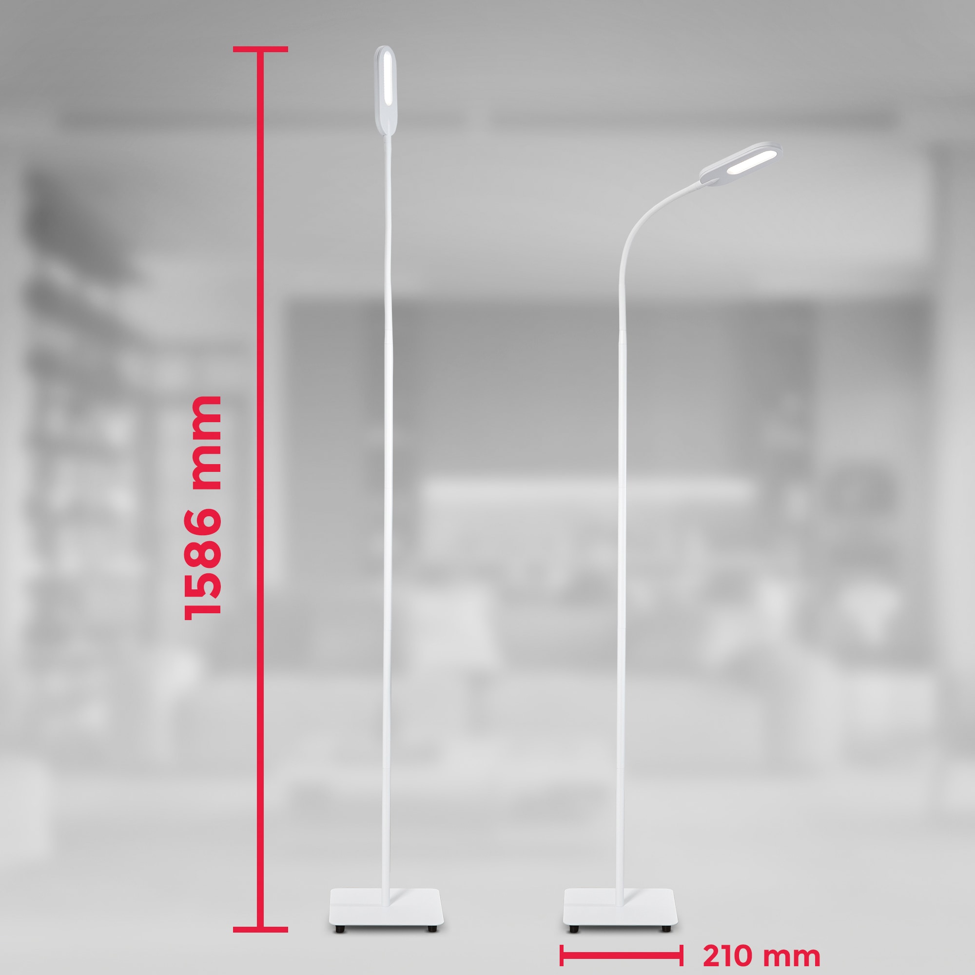 B.K.Licht Stehlampe,1 x LED-Platine 8 kaufen | online XXL Garantie 3.000K einstellbar über / 4.000K Jahren / 6.000K 600lm, mit Farbtemperatur 3 Watt, Touchschalter