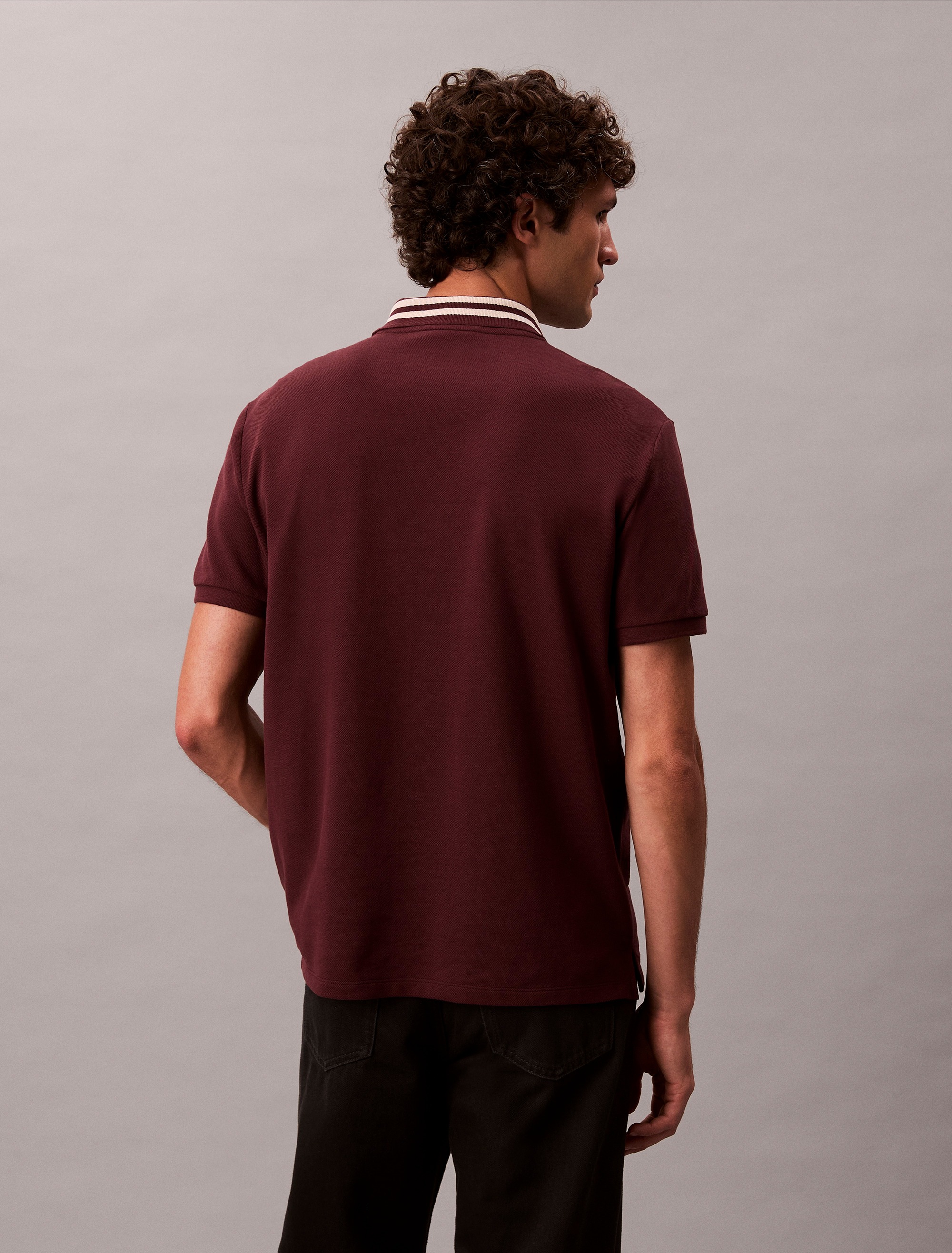Calvin Klein Jeans Poloshirt »SS CSL PQ CLSSC TPPD«, Mit Rundhalsausschnitt