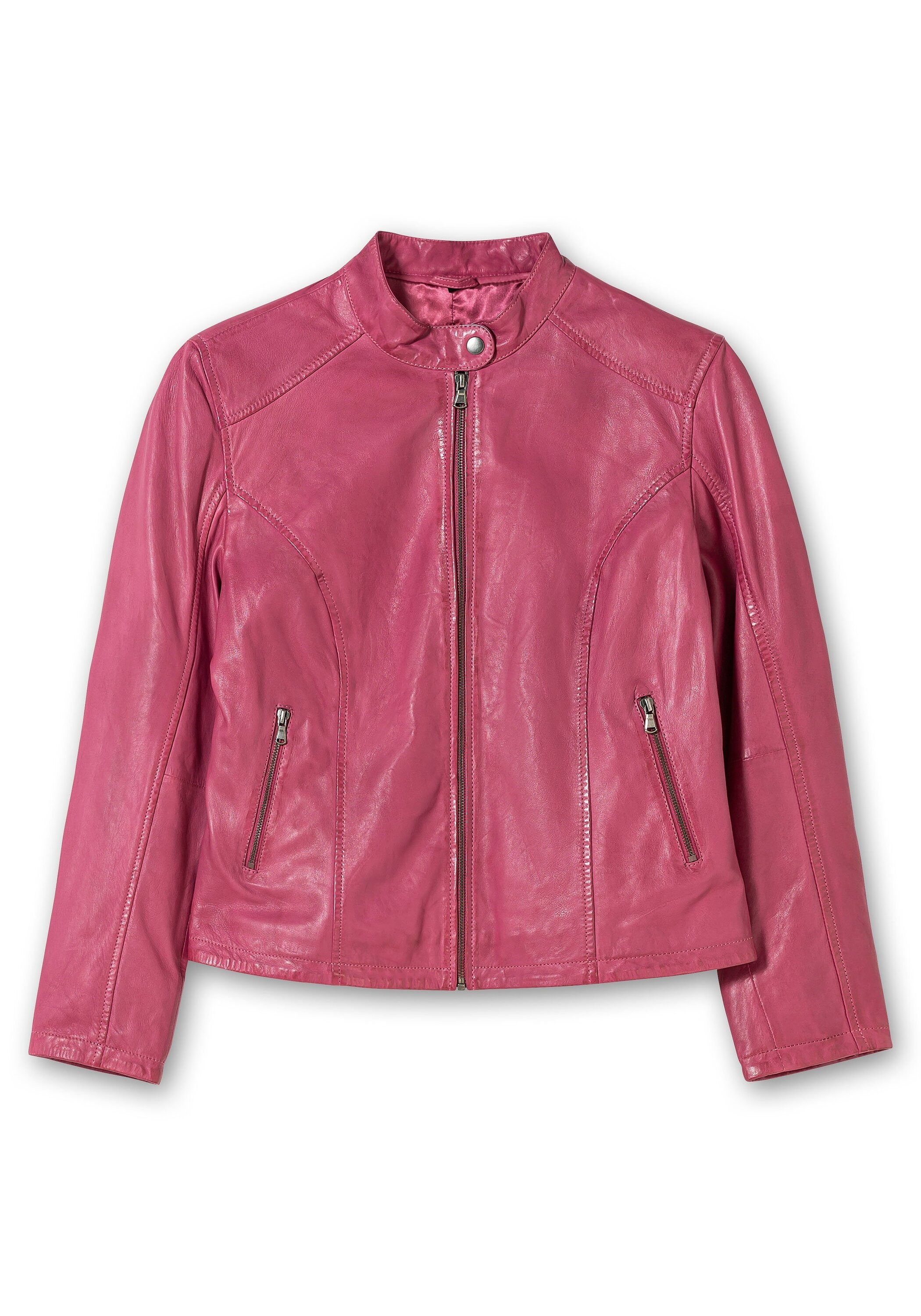 Sheego Lederjacke »Lederjacke aus Lammnappa, mit Stehkragen«