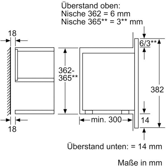 SIEMENS Einbau-Mikrowelle »BF634RGS1«, Mikrowelle, 900 W