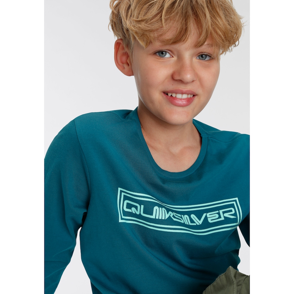 Quiksilver Langarmshirt »Jungen Doppelpack mit Logodruck«, (Packung, 2 tlg.)