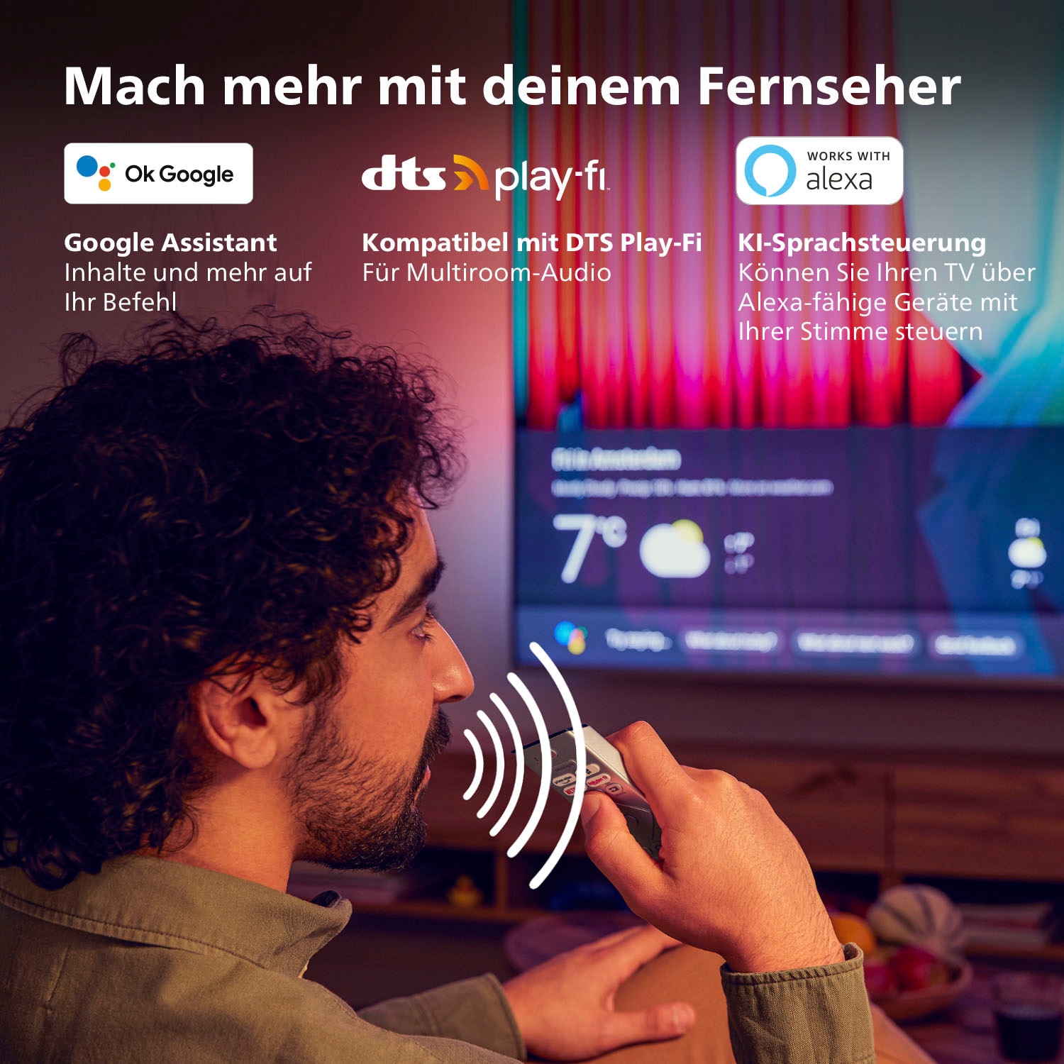 Philips LED-Fernseher »55PML9507/12«, 4K Ultra HD, Android TV-Smart-TV