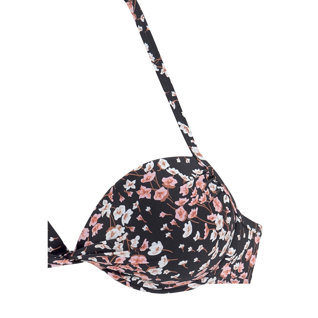 LASCANA Push-Up-Bikini-Top »Blair«, mit floralem Design