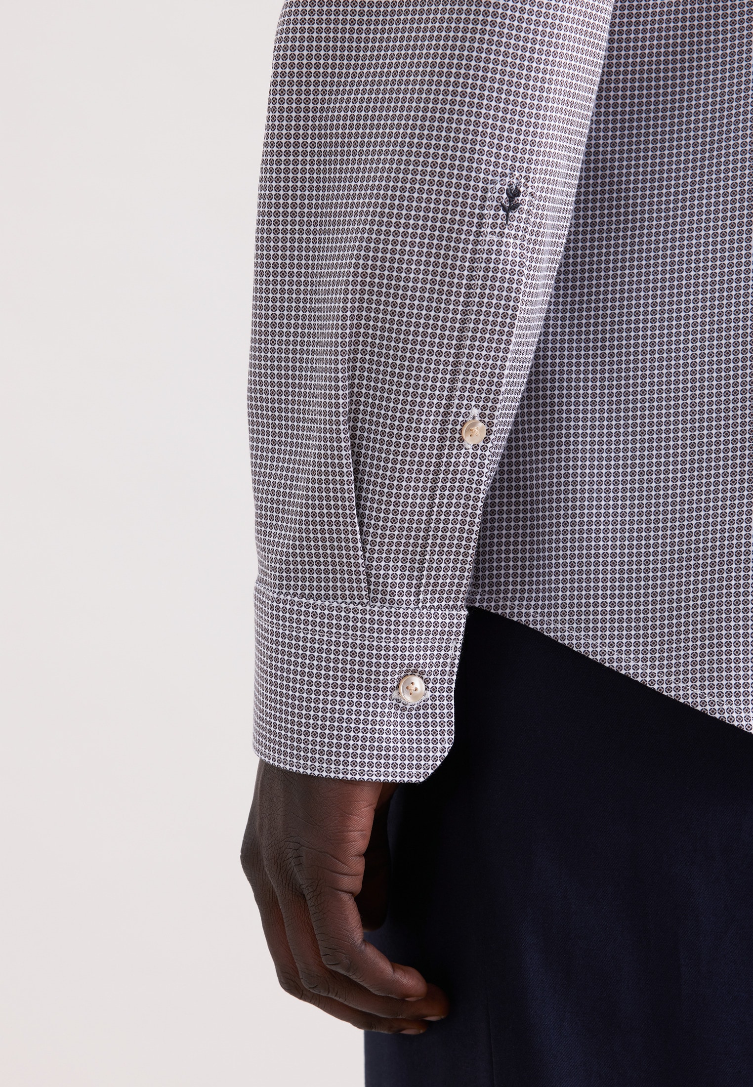 seidensticker Businesshemd »Schwarze Rose« Slim 1/1 Kentkragen Druck