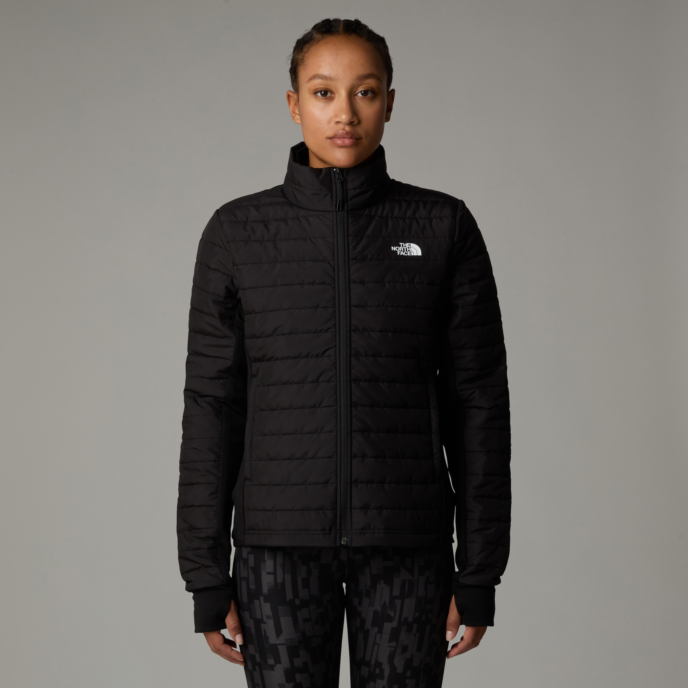 The North Face Steppjacke »W CANYONLANDS HYBRID JACKET« ohne Kapuze für vielseitige Freizeitaktivitäten, mit Stehkragen