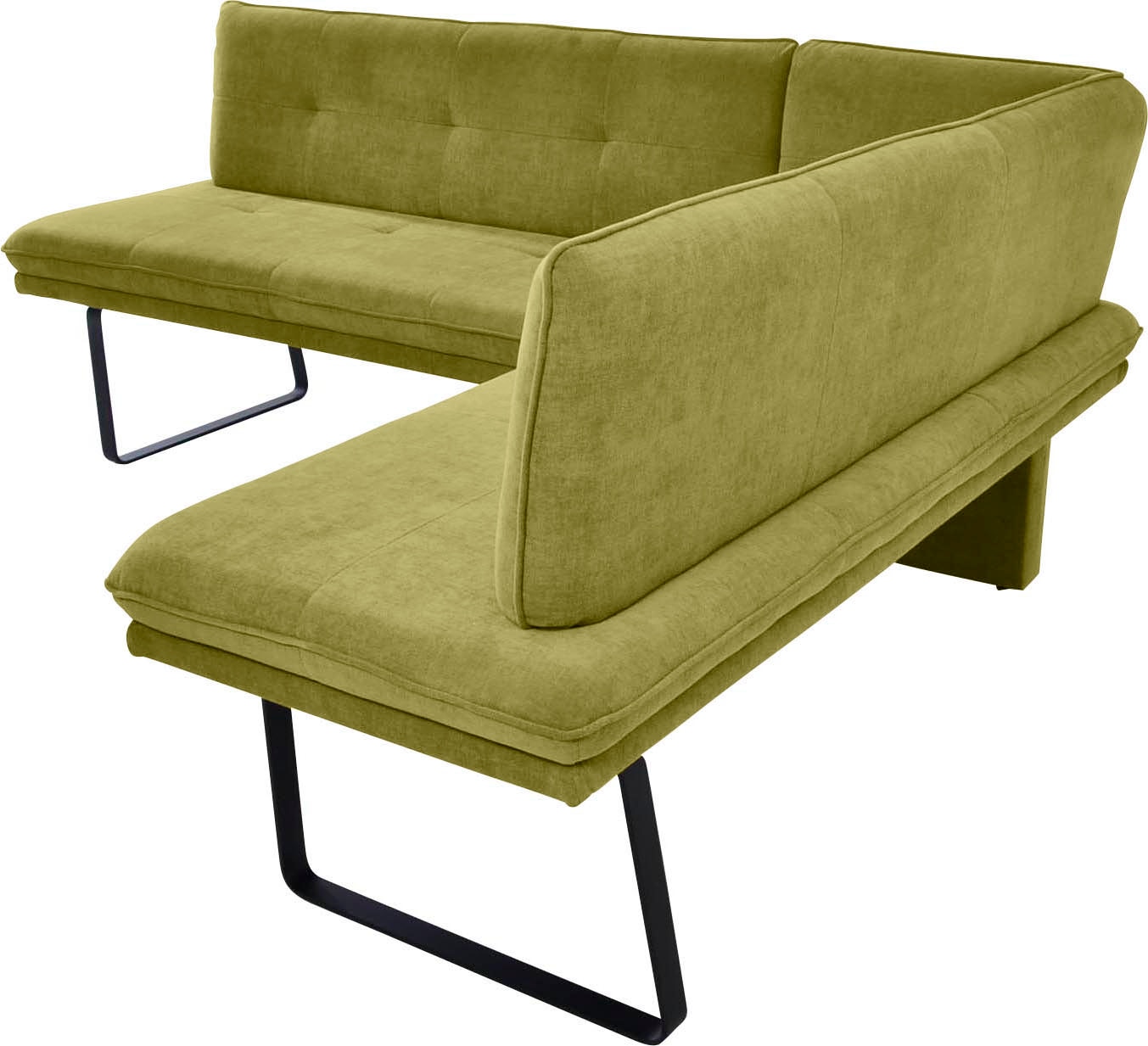 K+W Komfort & Wohnen Eckbank 1 Stk. tlg. Polstereckbank in Spitzkissenoptik, Sitz und Rücken gesteppt