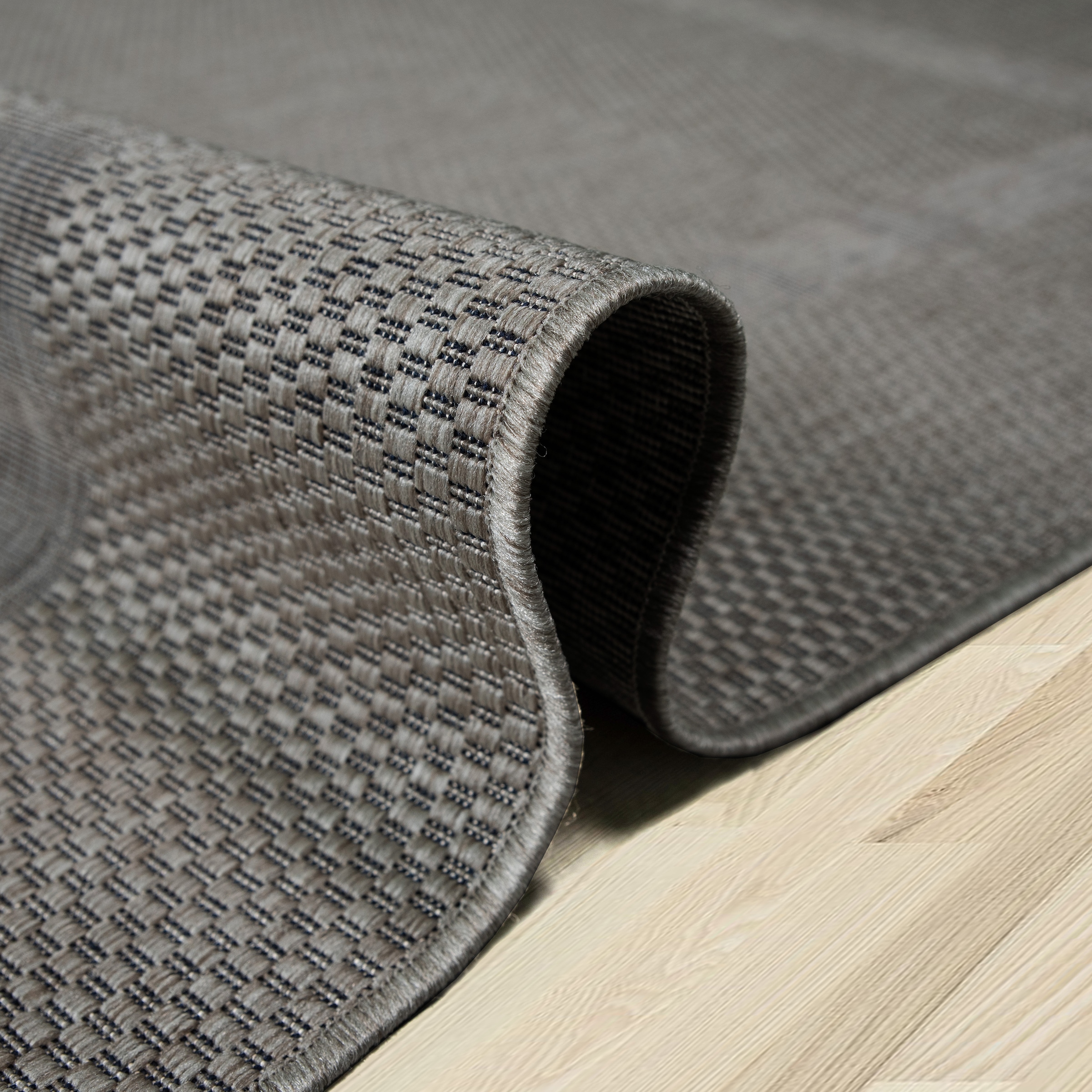 my home Teppich »Venedig Bordüre auch als Läufer erhältlich« rechteckig 3 mm Höhe In- und Outdoor geeignet, Sisal-Optik, Wetterfest & UV-beständig