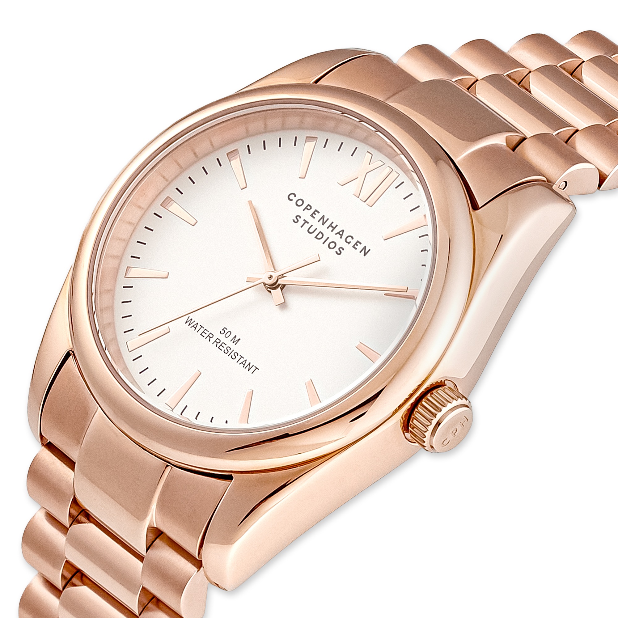 Copenhagen Studios Quarzuhr »Classic Round Watch« Armbanduhr, Damenuhr, Edelstahlarmband, analog
